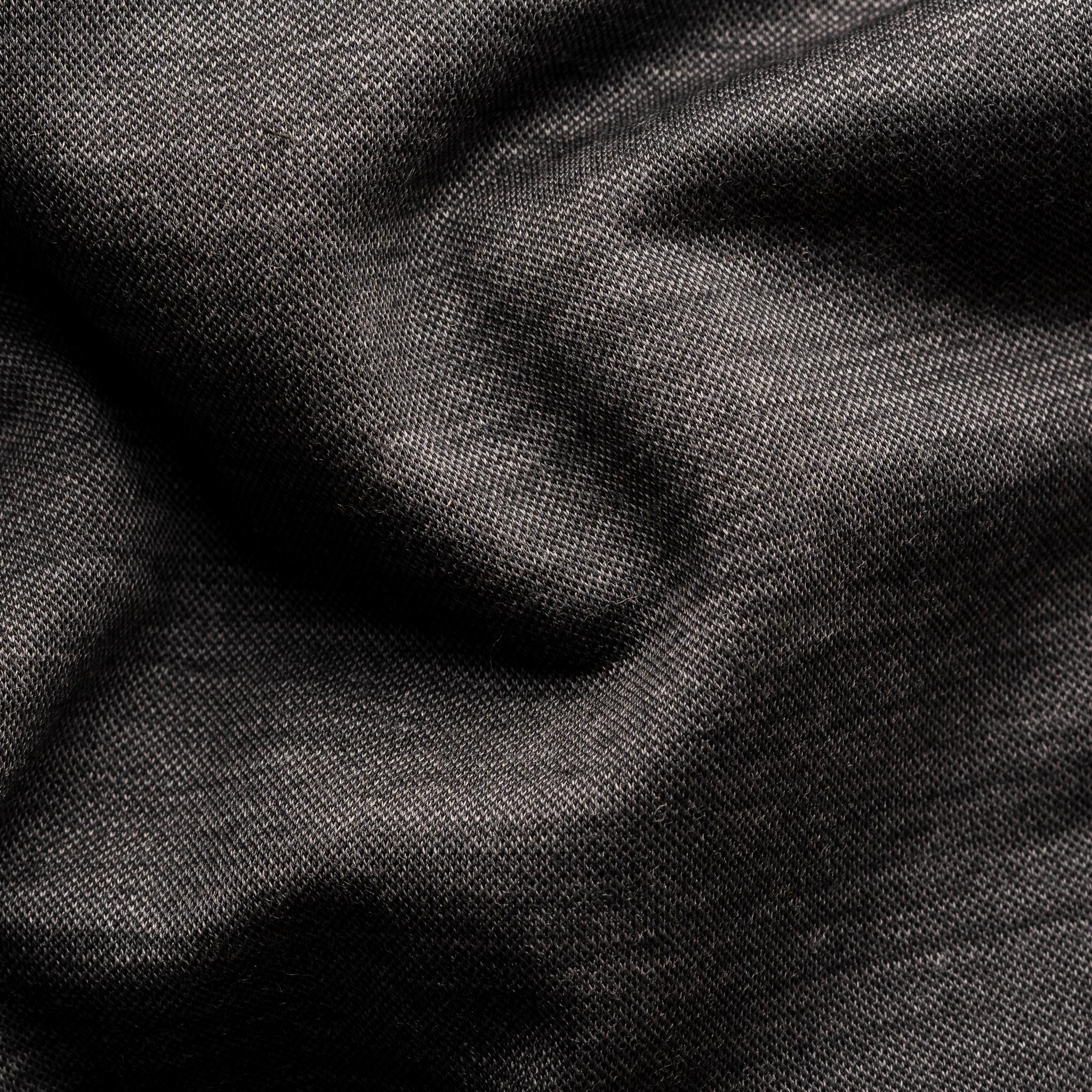 Dark Gray Merino Wool Lyocell Crew Neck T-shirt - ETON - Image 8