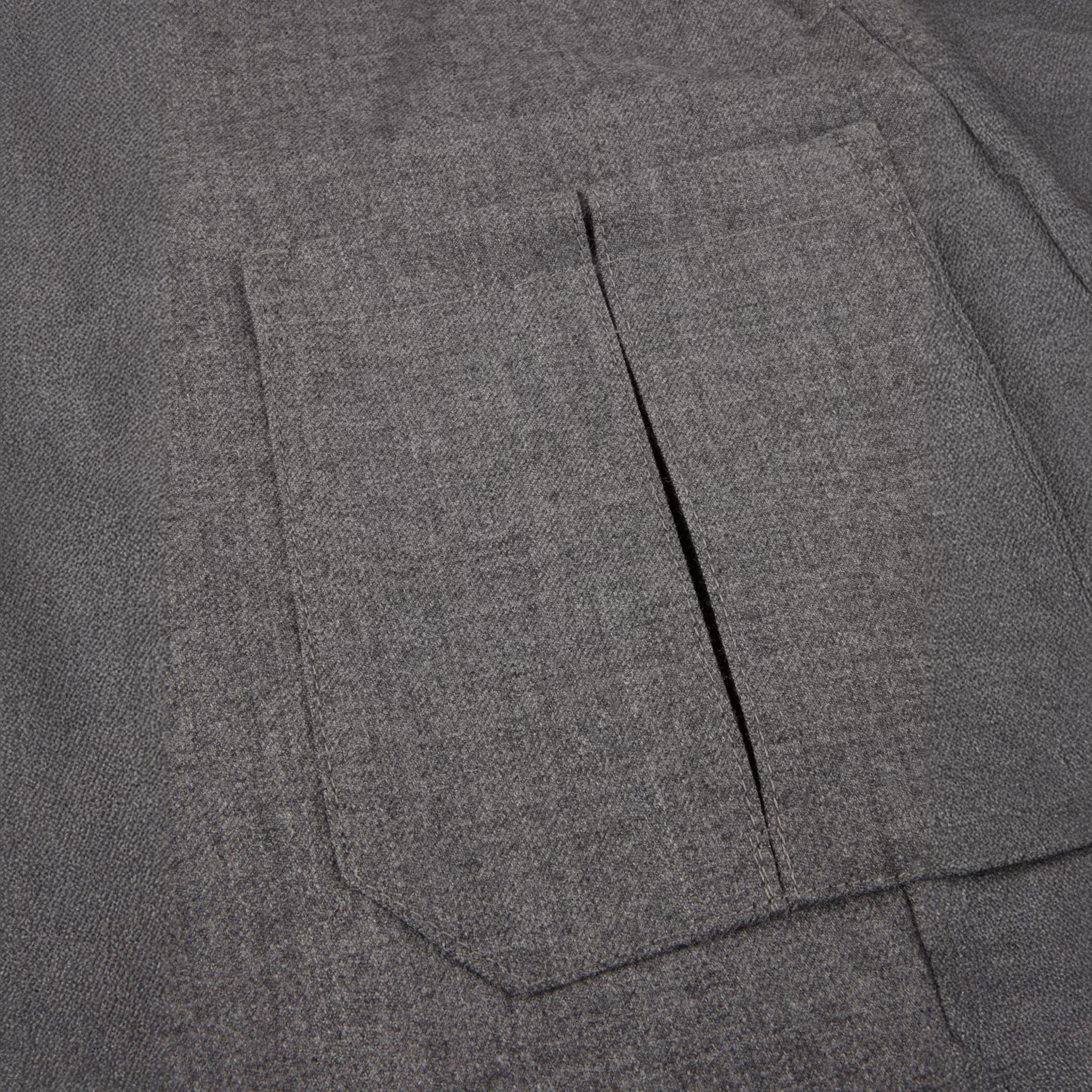 Dark Gray Merino Wool Safari Jacket - Stenströms - Image 4