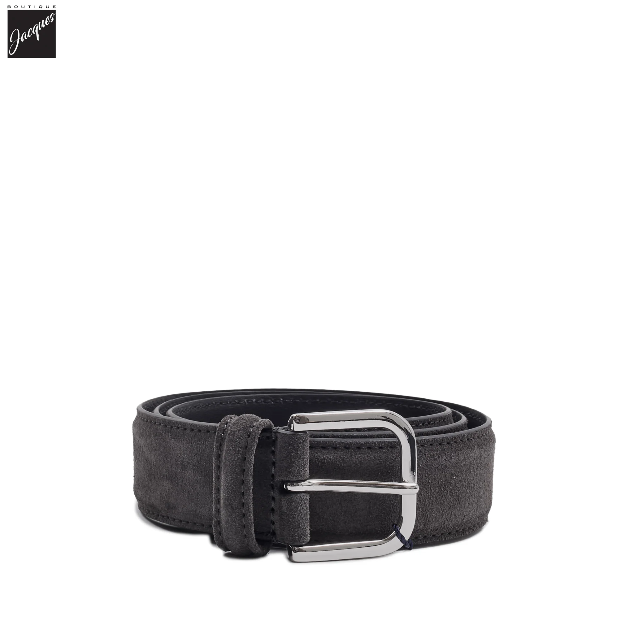 Dark Gray Suede Belt - Anderson's
