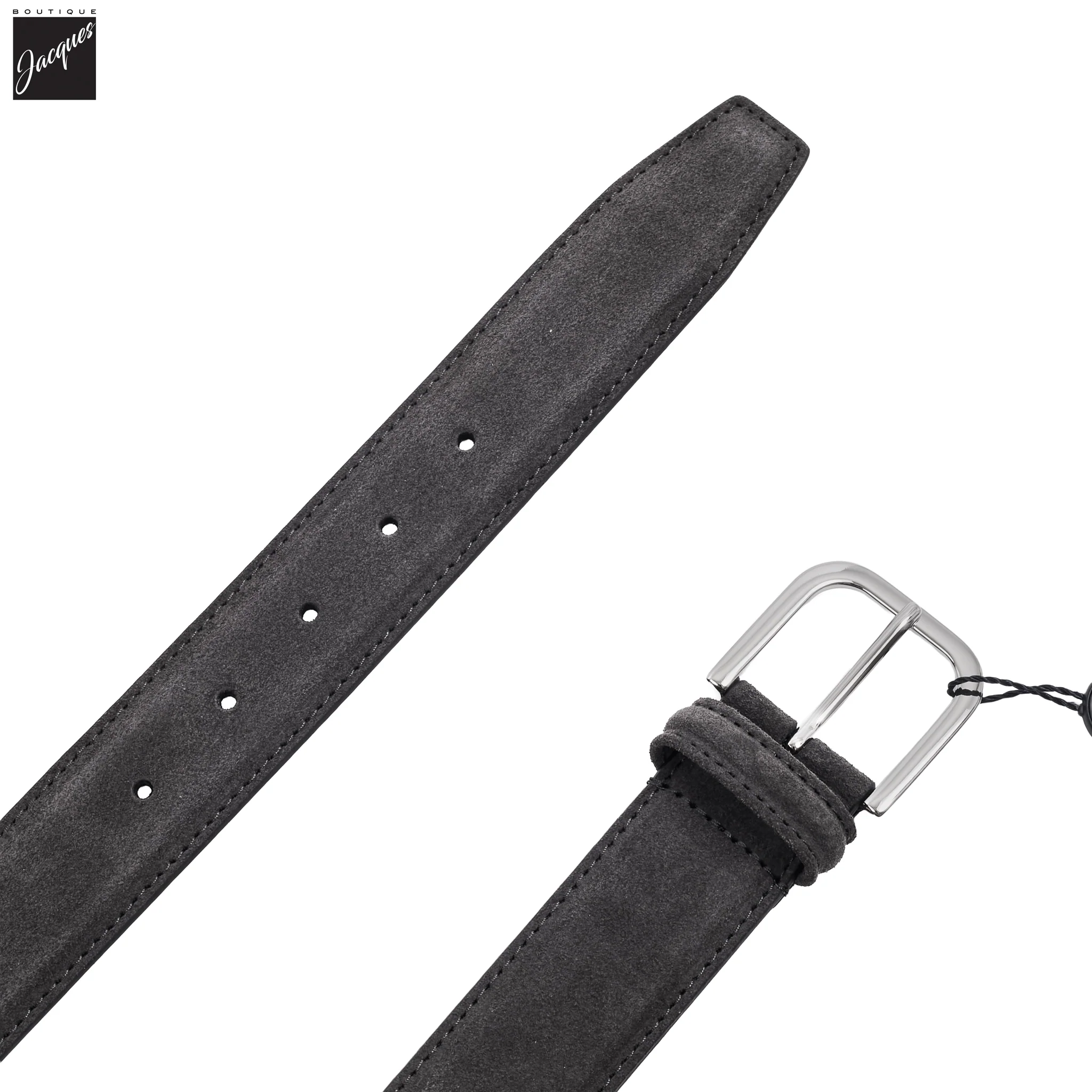 Dark Gray Suede Belt - Anderson's - Image 2