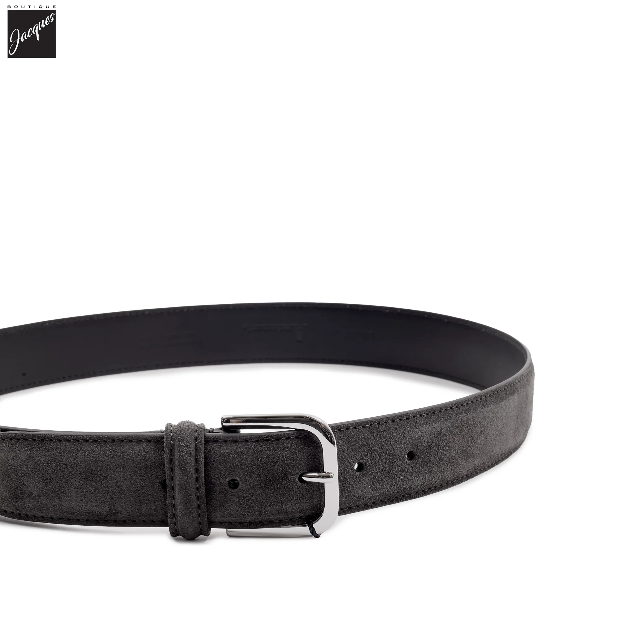 Dark Gray Suede Belt - Anderson's - Image 3