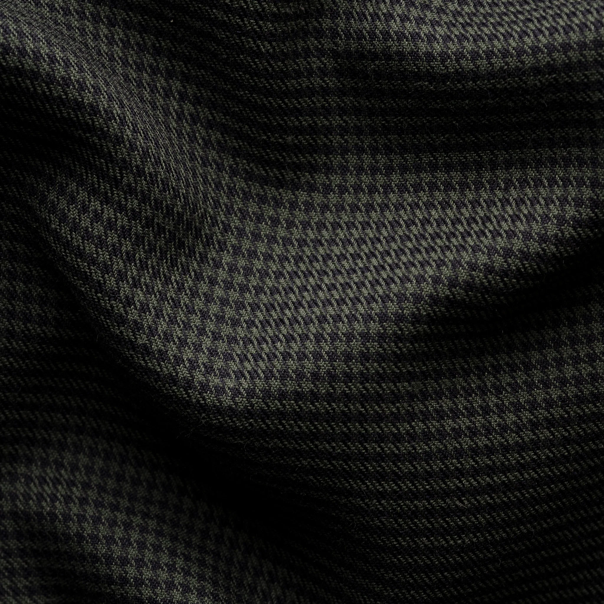 Dark Green Micro Check Signature Lightweight Flannel Slim Fit Shirt - ETON - Image 10