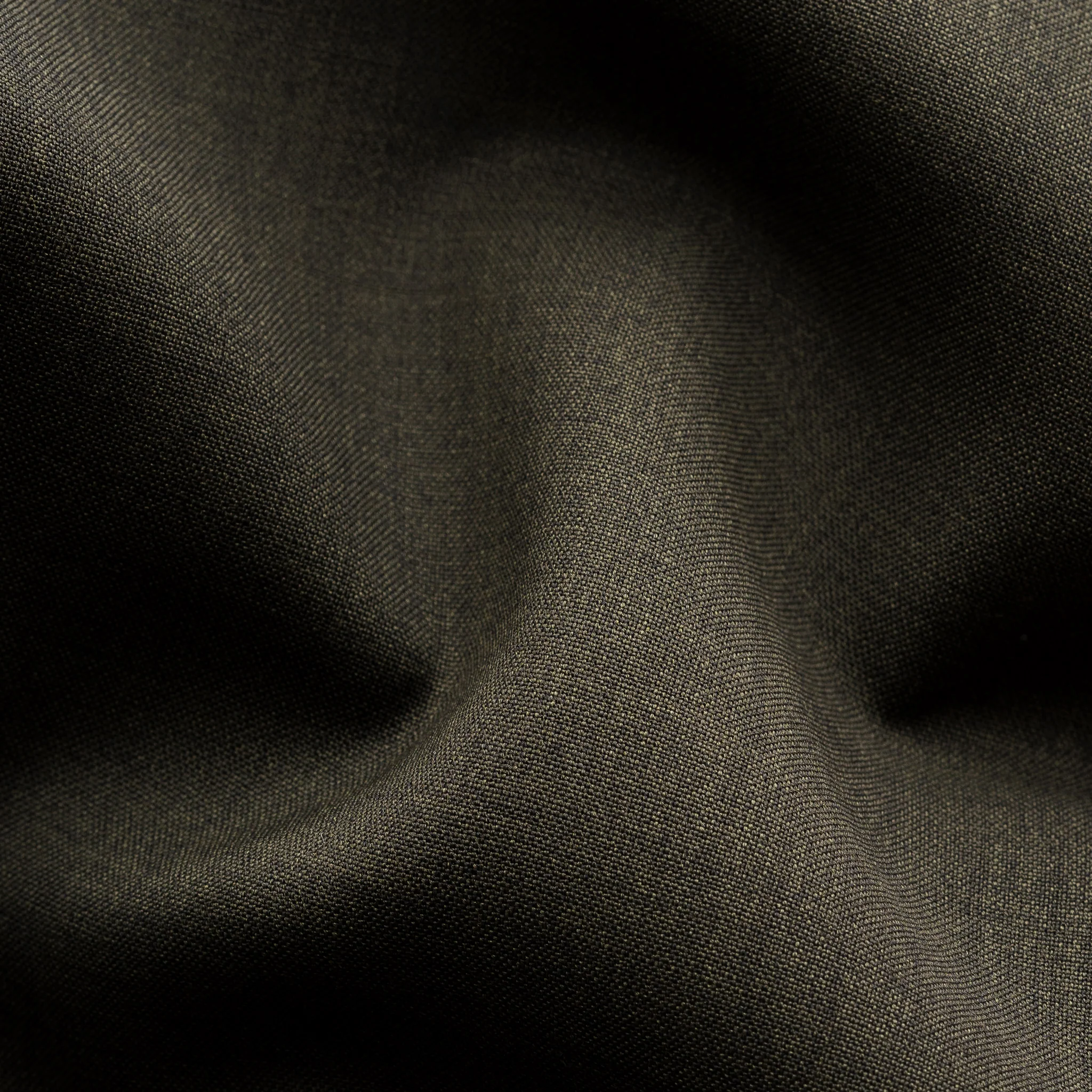Dark Green Solid Merino Wool Slim Fit Shirt - ETON - Image 9