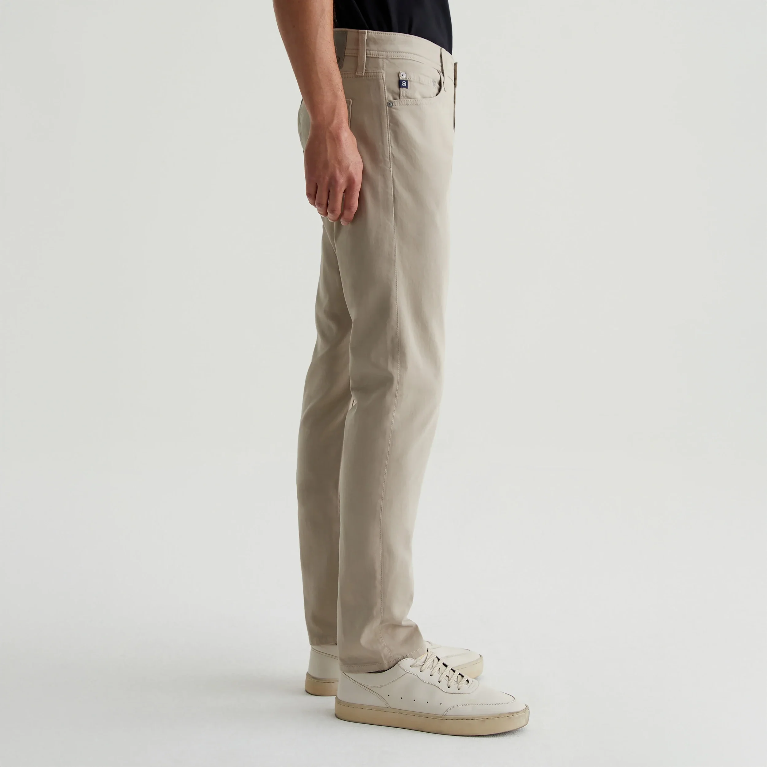 Desert Stone (Beige) Modern Slim Tellis Sueded Pants - AG - Image 4