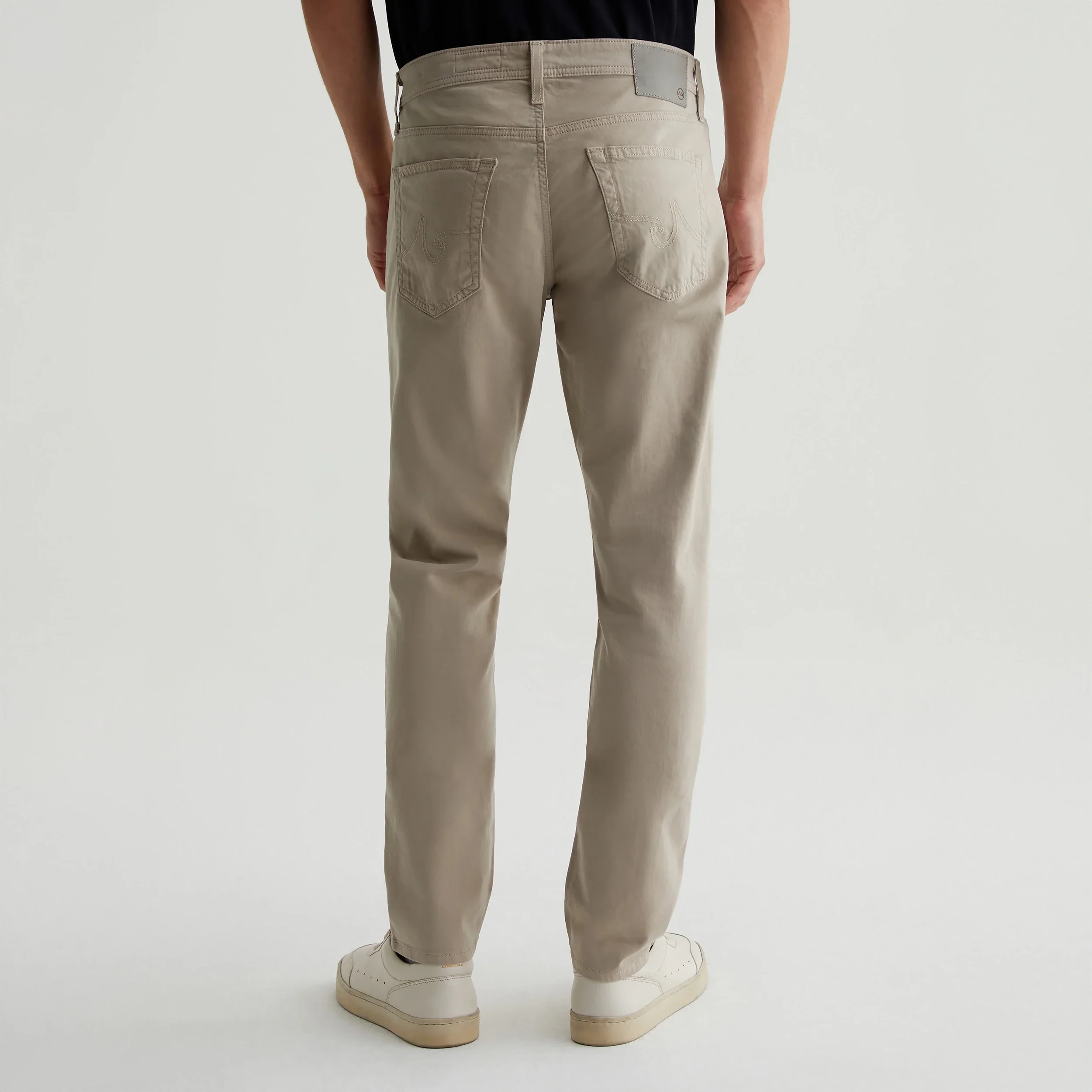 Desert Stone (Beige) Modern Slim Tellis Sueded Pants - AG - Image 7