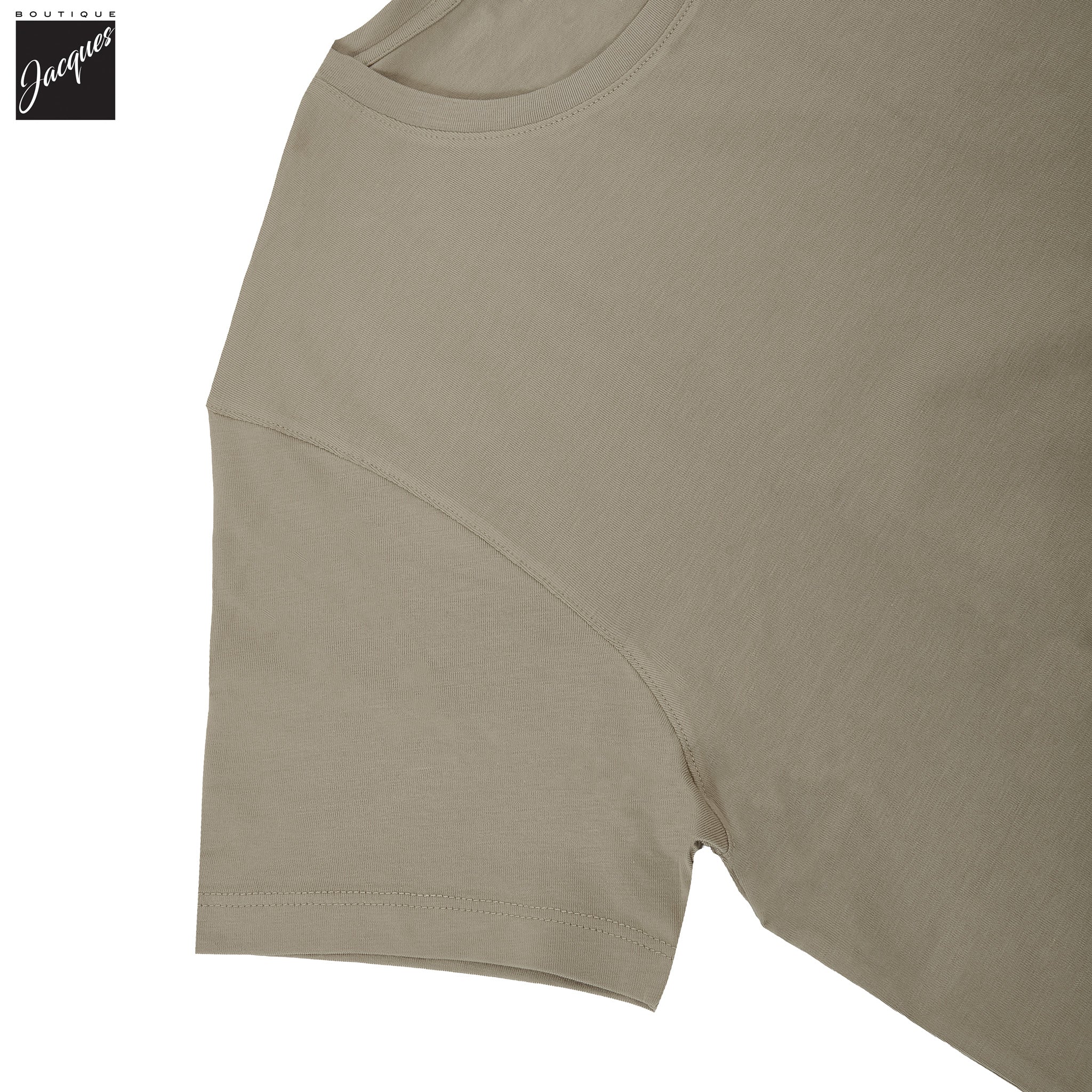 Dune Taupe Pima Cotton Stretch Iconic T-Shirt - Patrick Assaraf - Image 4