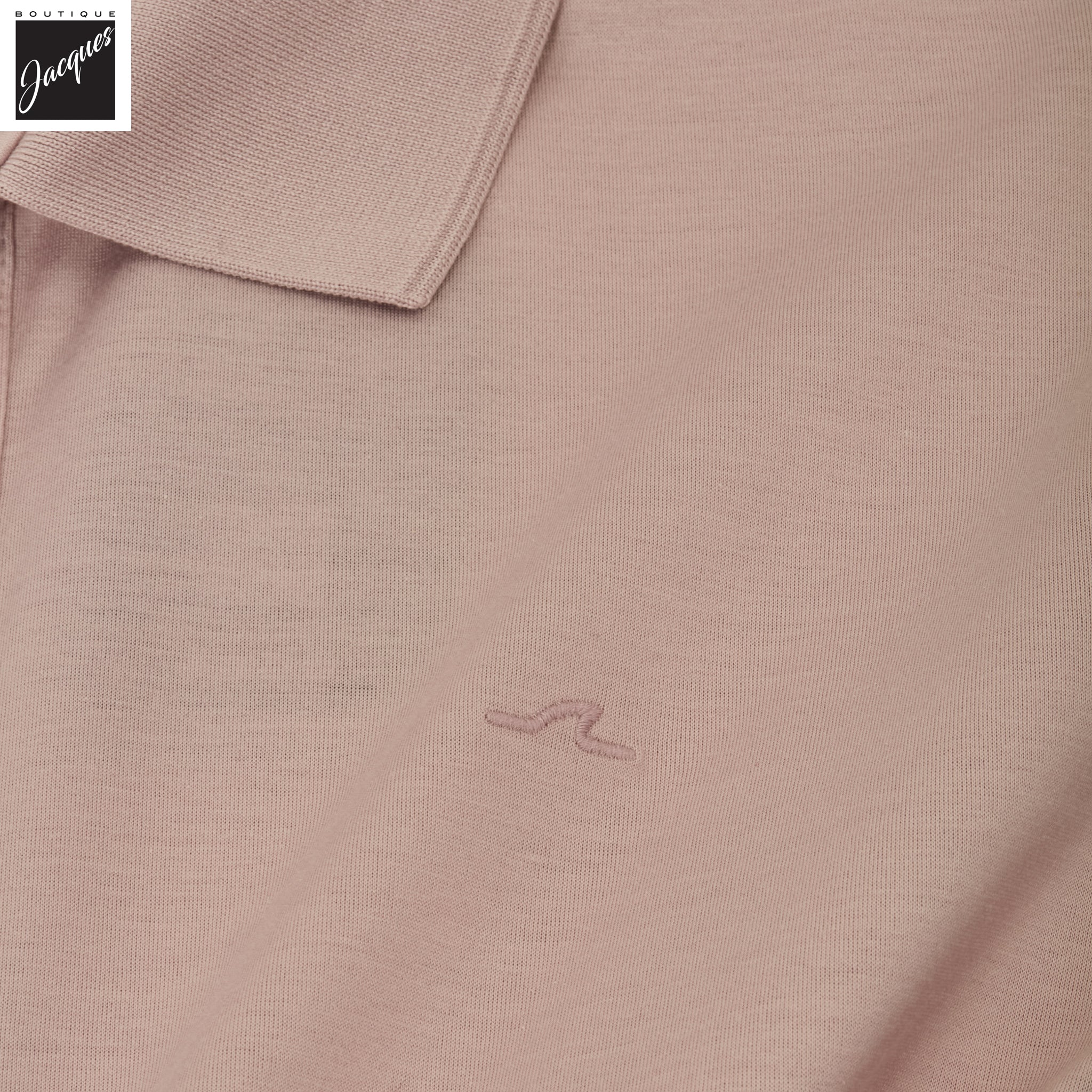 Dusty Rose Cotton Jersey Silver Collection Polo Shirt - Paul & Shark - Image 3