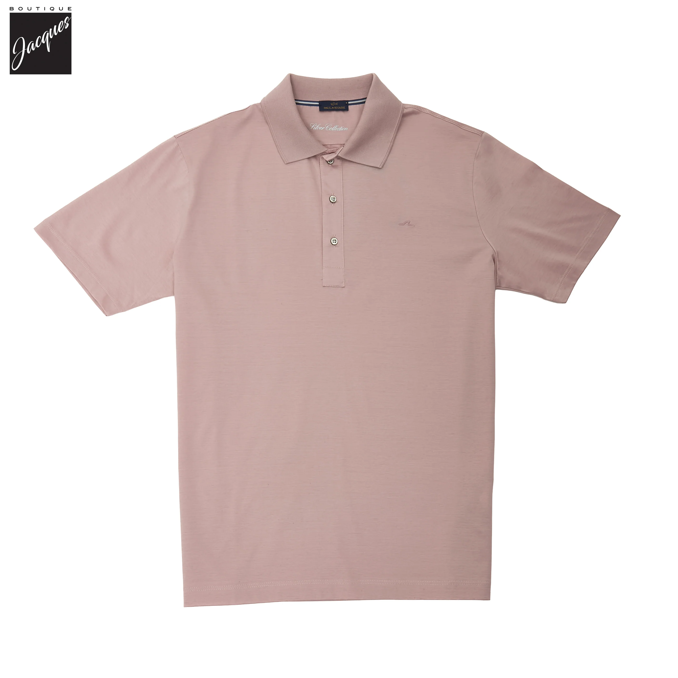 Dusty Rose Cotton Jersey Silver Collection Polo Shirt - Paul & Shark - Image 6