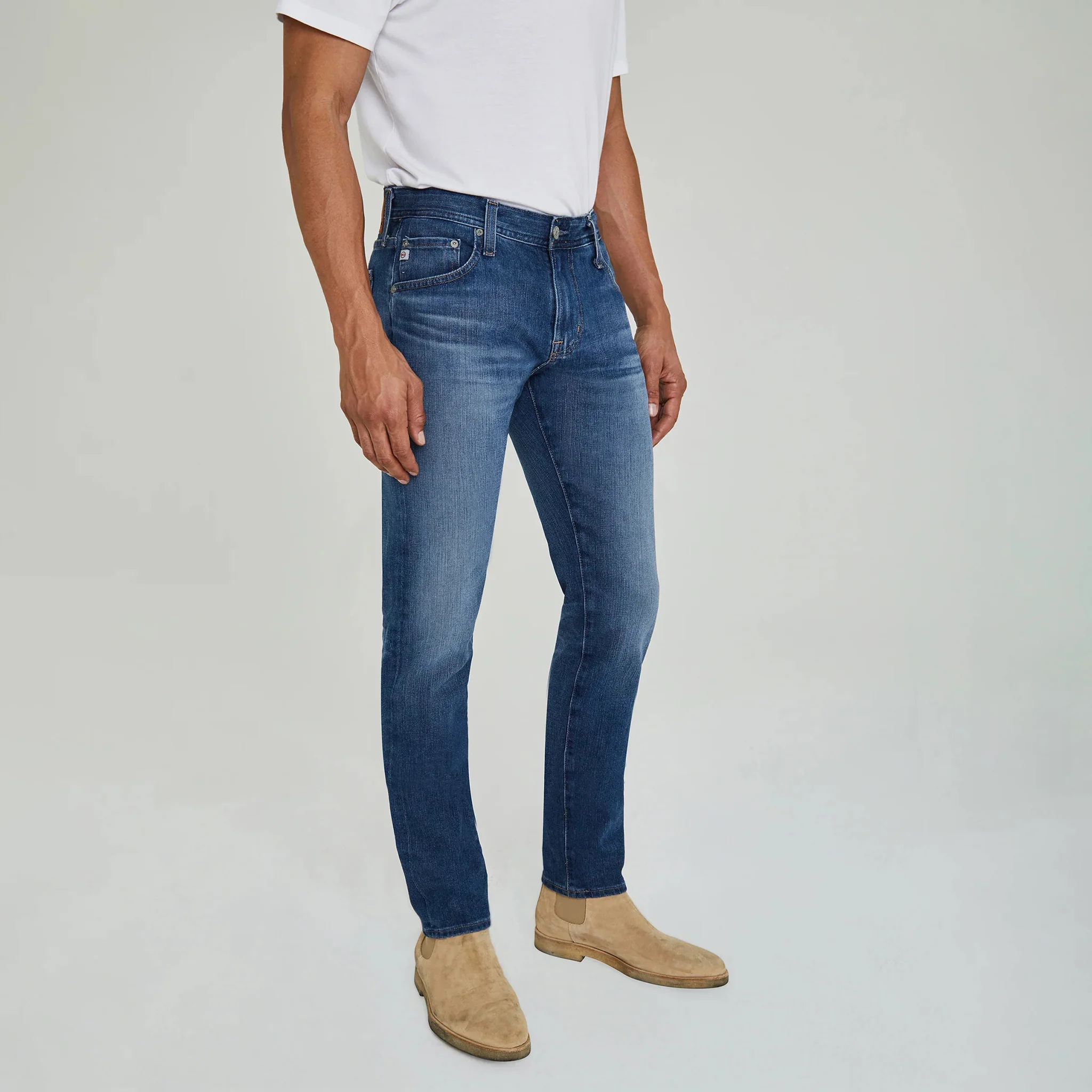 Dylan Slim 17 Years Radar Mid-Light Blue Denim - AG Jeans - Image 4