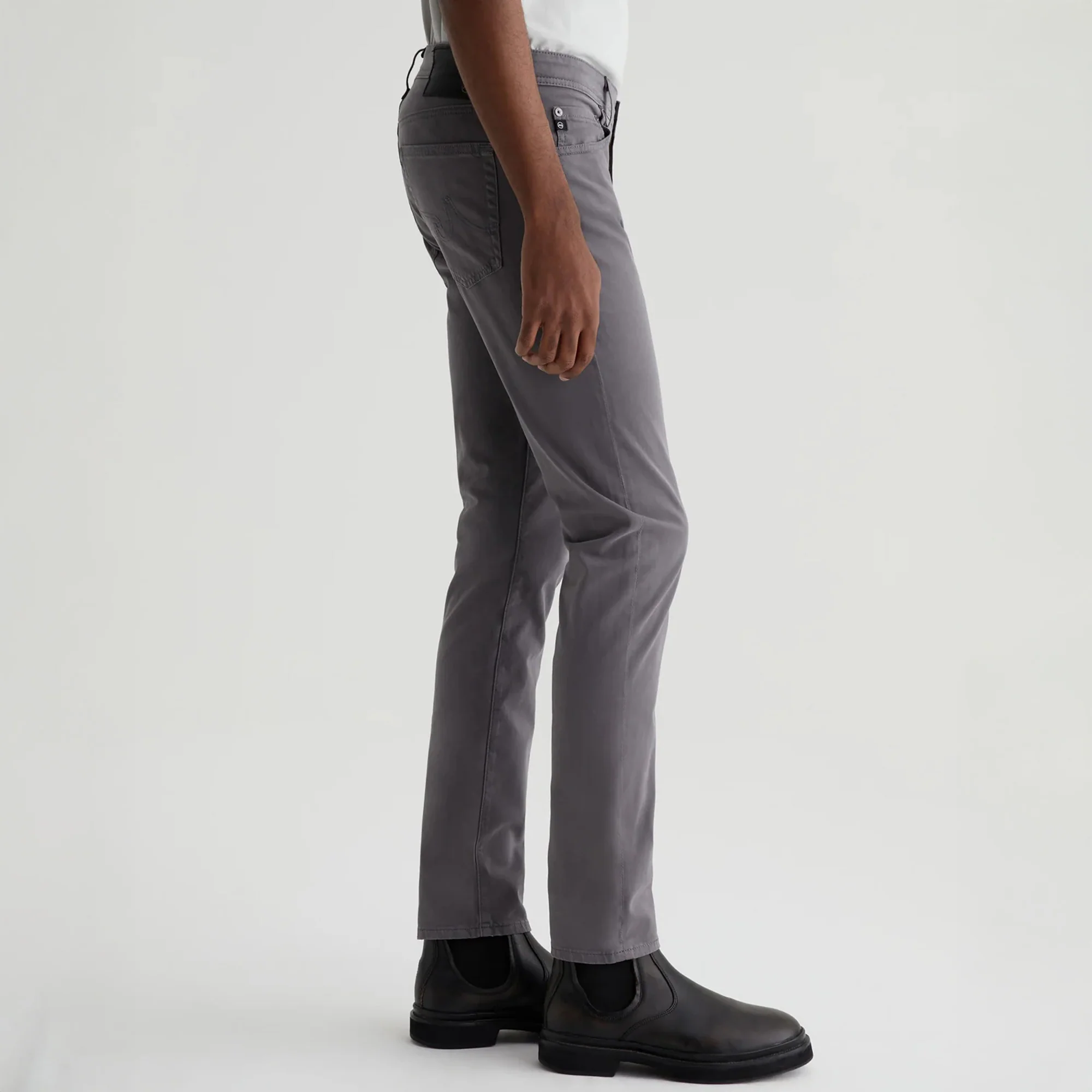 Dylan Slim Folkstone Grey Sueded Pants - AG - Image 3