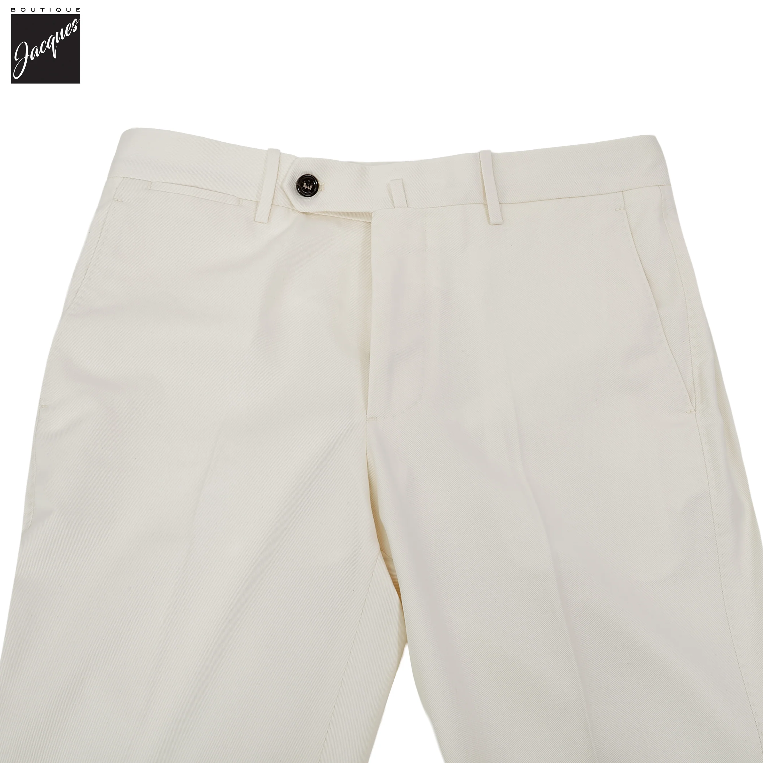 Ecru Cotton-Cashmere Vulcano Lux Trouser - Berwich Platinum - Image 3