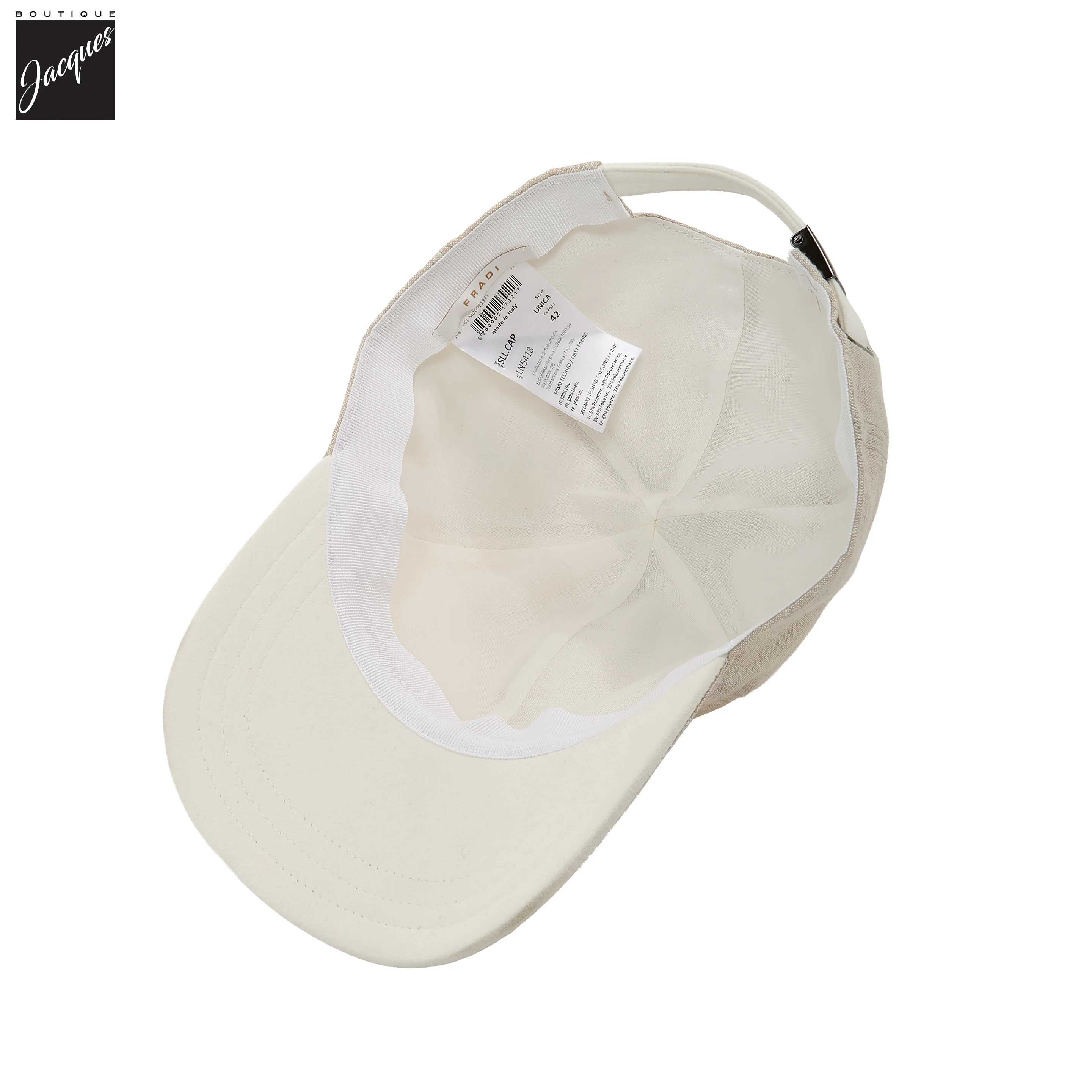 Ecru Linen Cap - FRADI - Image 4