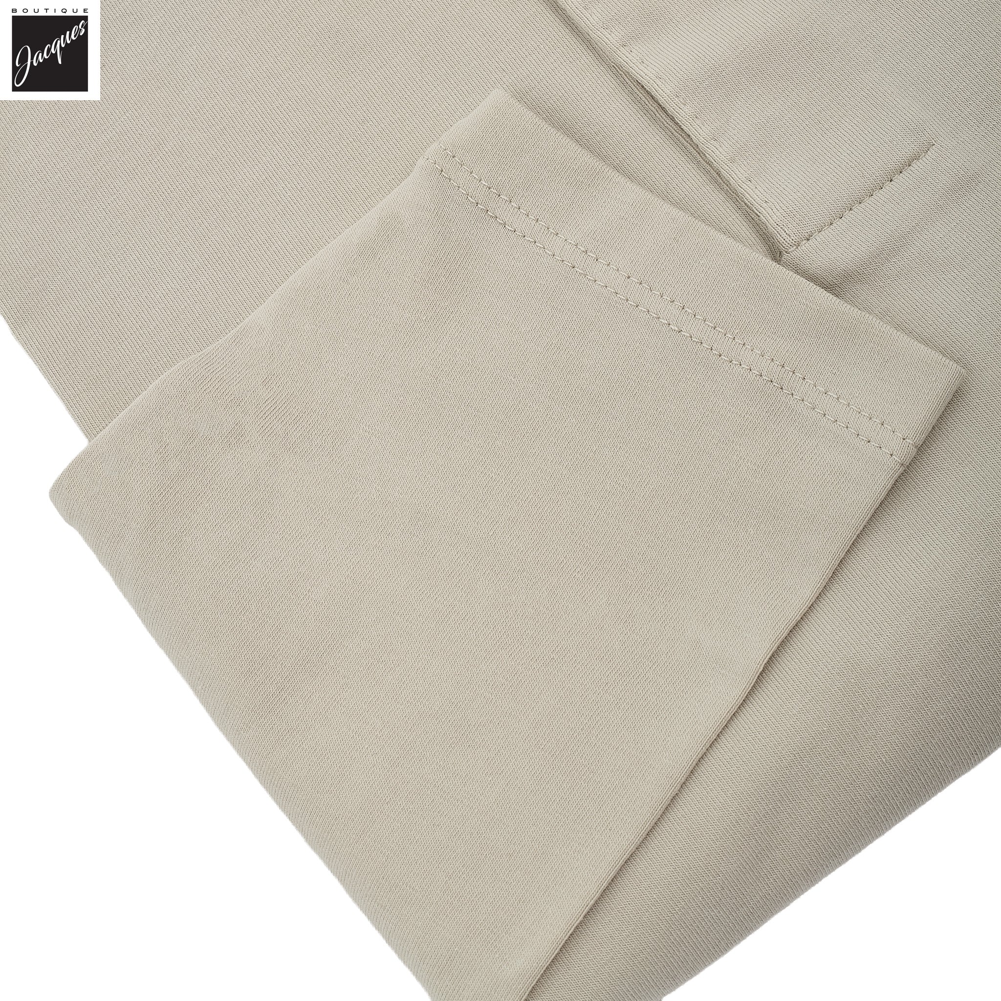 Frappé Beige Long Sleeve Pima Polo - Patrick Assaraf - Image 2