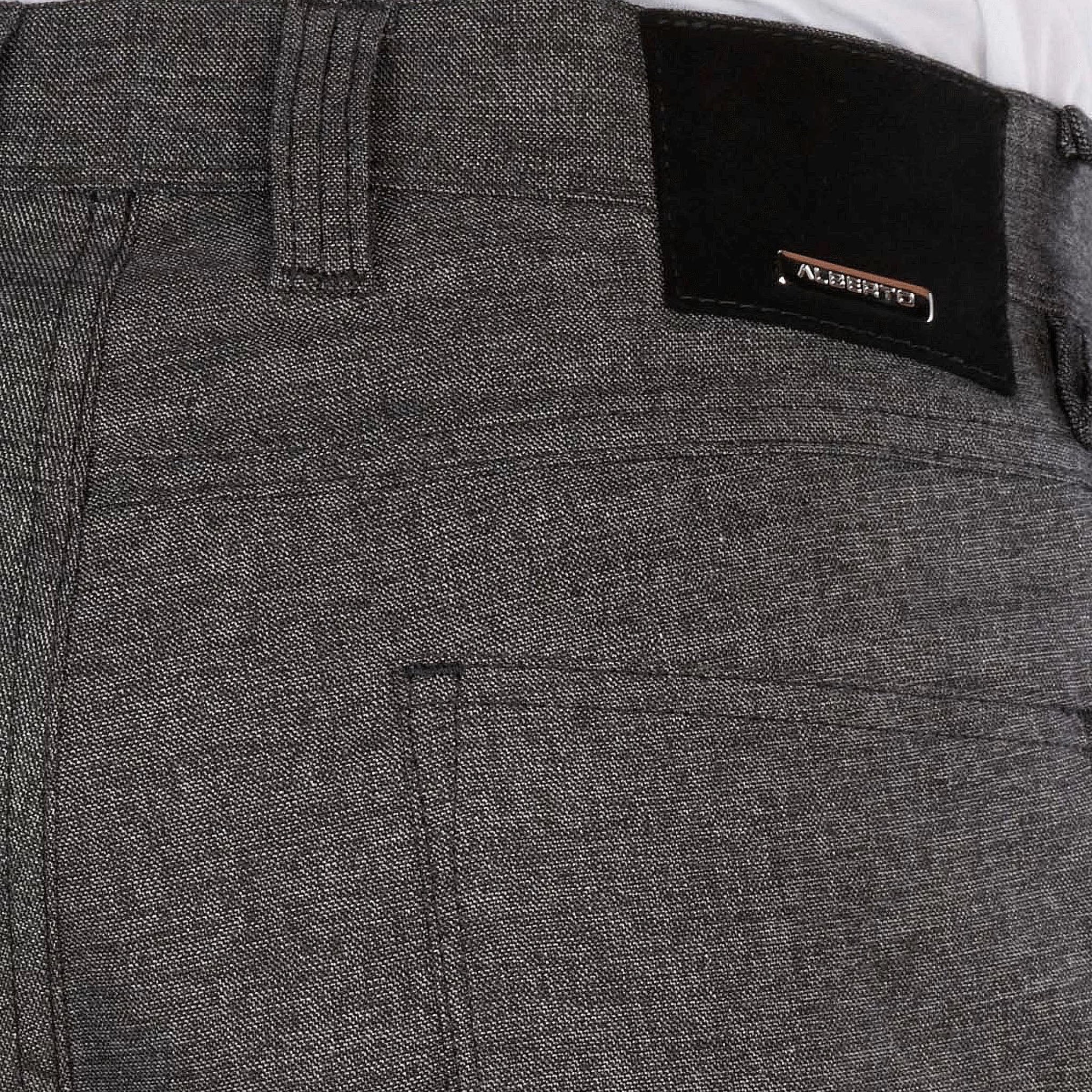 Gray Bi-Colour Ceramica Pipe Five Pocket Pants - ALBERTO - Image 5