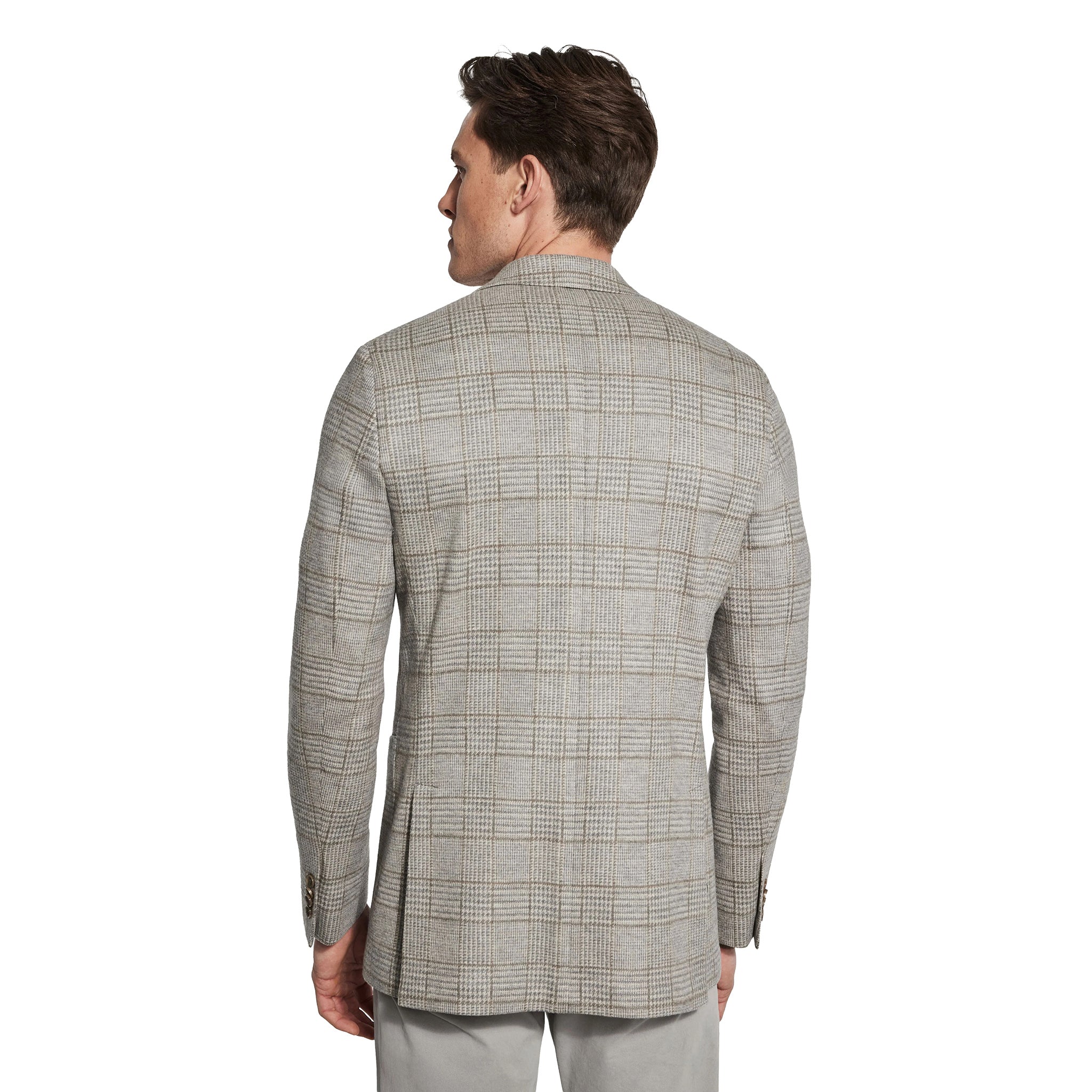 Gray Check Loro Piana Hartford Contemporary Fit Knitted Sport Jacket - Jack Victor - Image 10