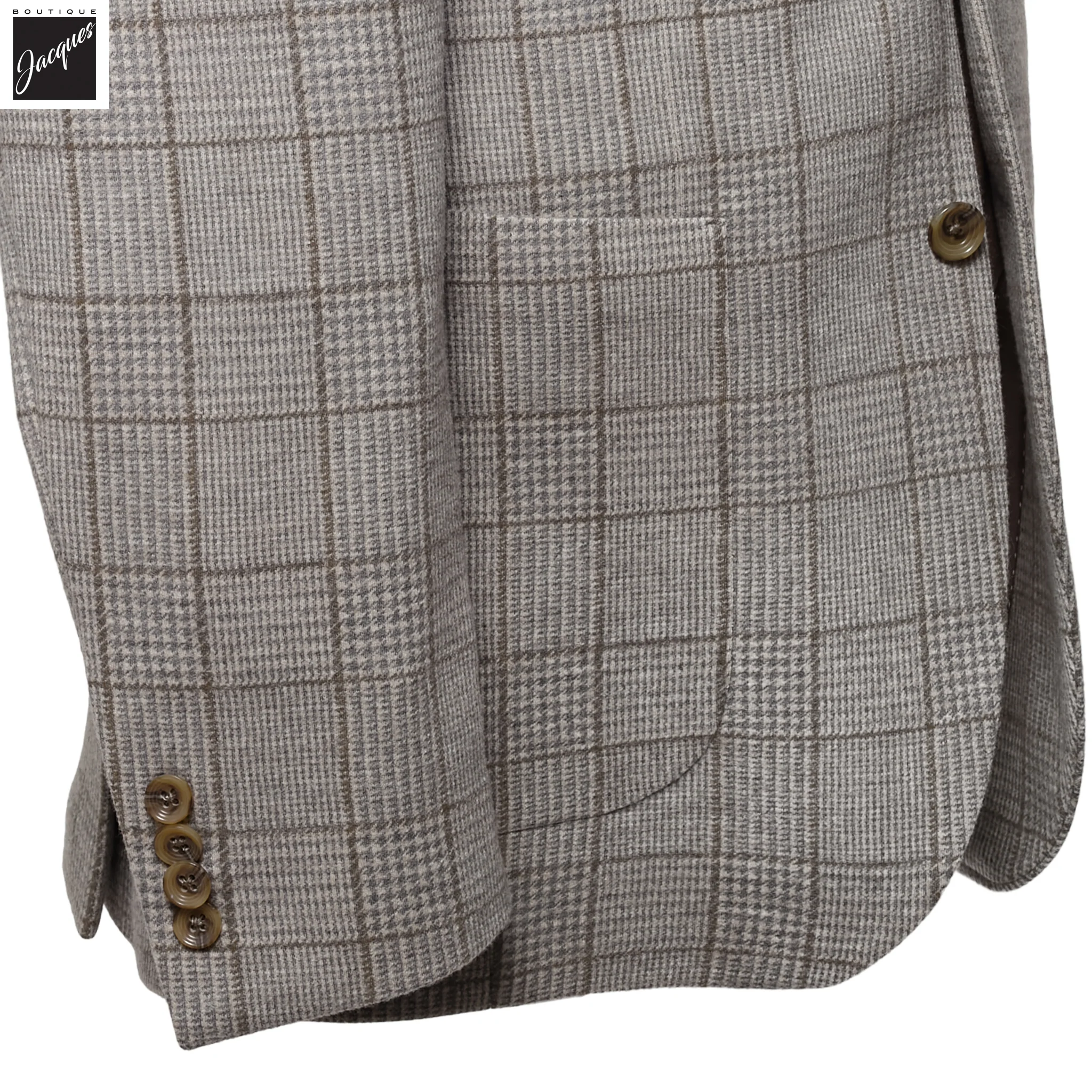 Gray Check Loro Piana Hartford Contemporary Fit Knitted Sport Jacket - Jack Victor - Image 5