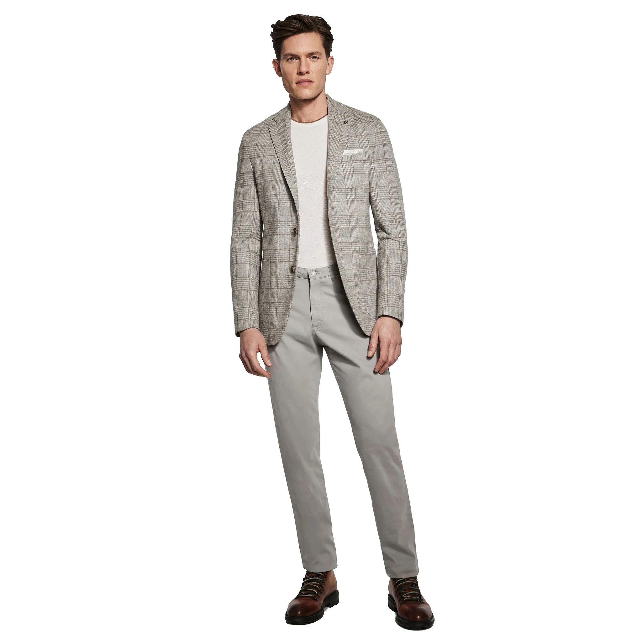 Gray Check Loro Piana Hartford Contemporary Fit Knitted Sport Jacket - Jack Victor - Image 9
