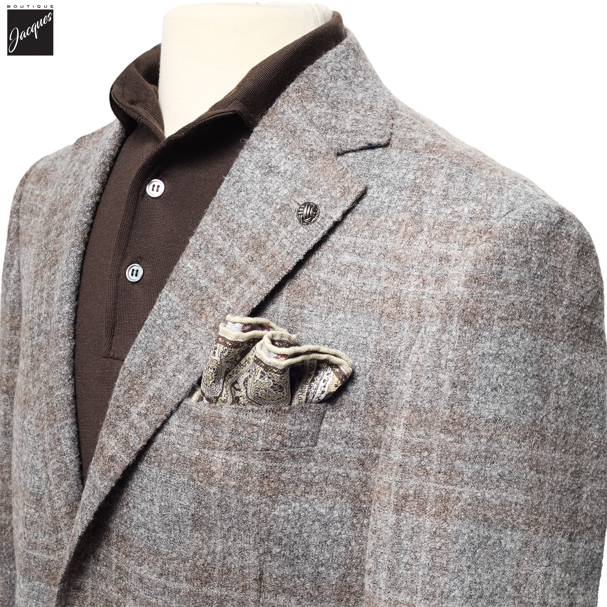 Gray Check McAllen Contemporary Fit Loro Piana Alpaca Sport Jacket - Jack Victor 1913 - Image 2