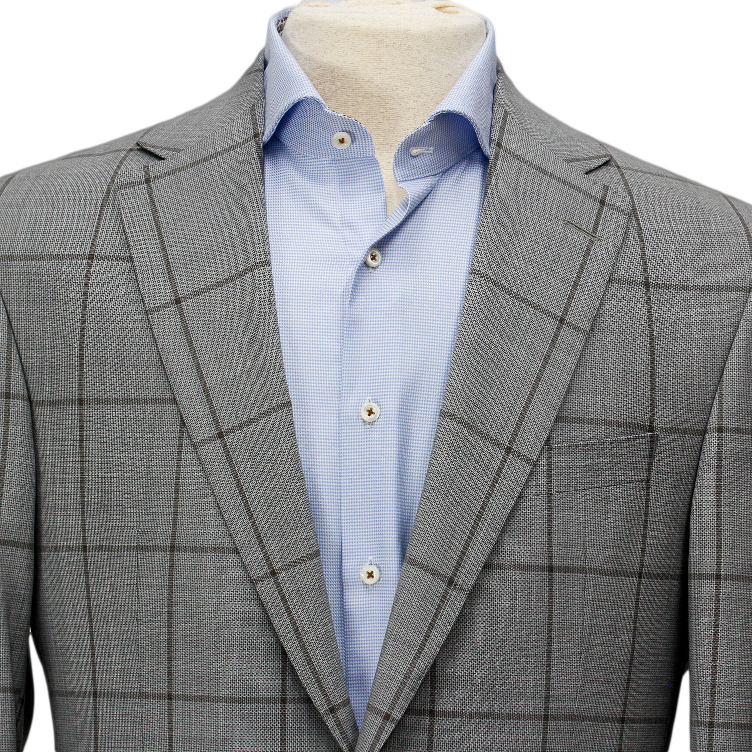 Gray Tonal Windowpane Check Esprit Modern Fit Suit - Jack Victor - Image 3