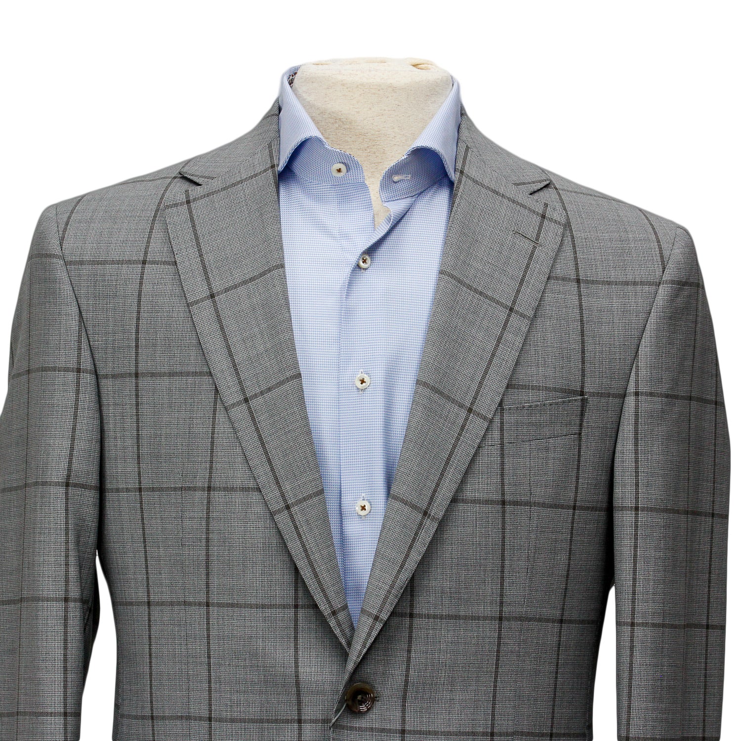 Gray Tonal Windowpane Check Esprit Modern Fit Suit - Jack Victor - Image 4