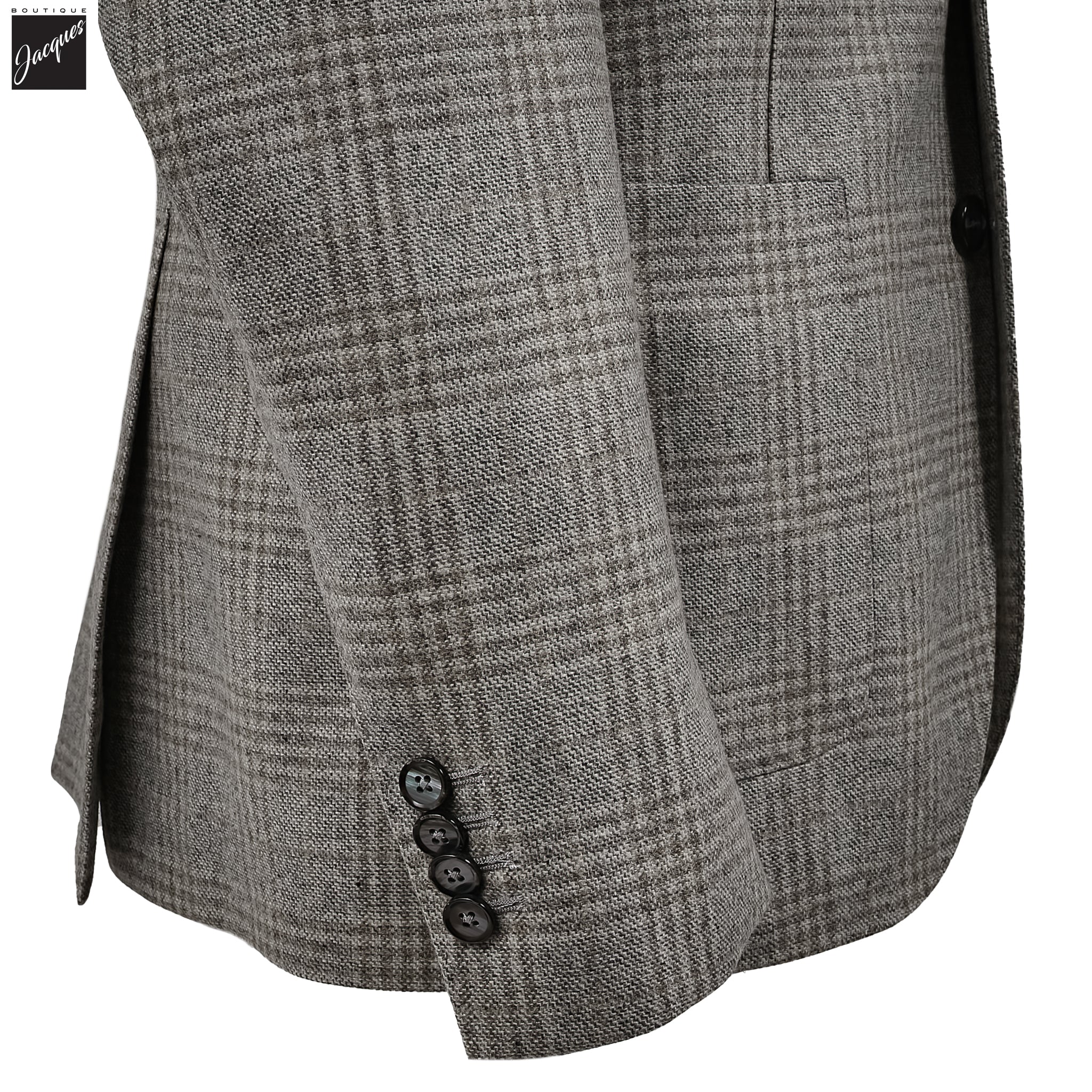 Gray Check Wool Unconstructed Contemporary Sport Jacket - L.B.M. 1911 - Image 3