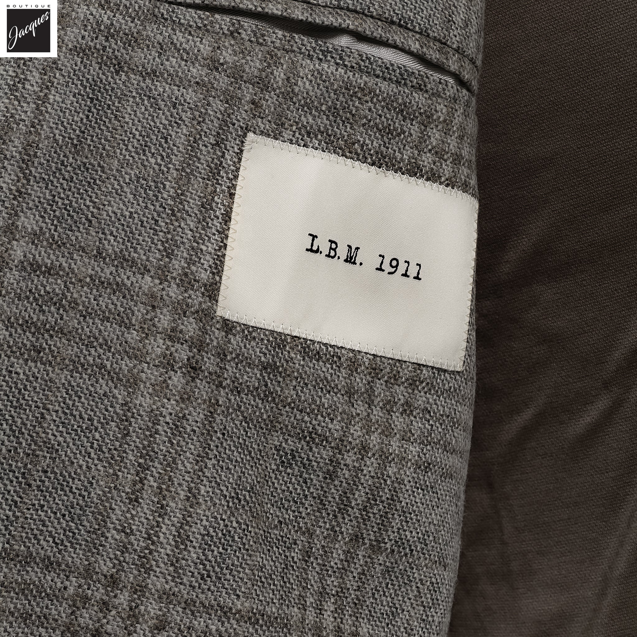 Gray Check Wool Unconstructed Contemporary Sport Jacket - L.B.M. 1911 - Image 4
