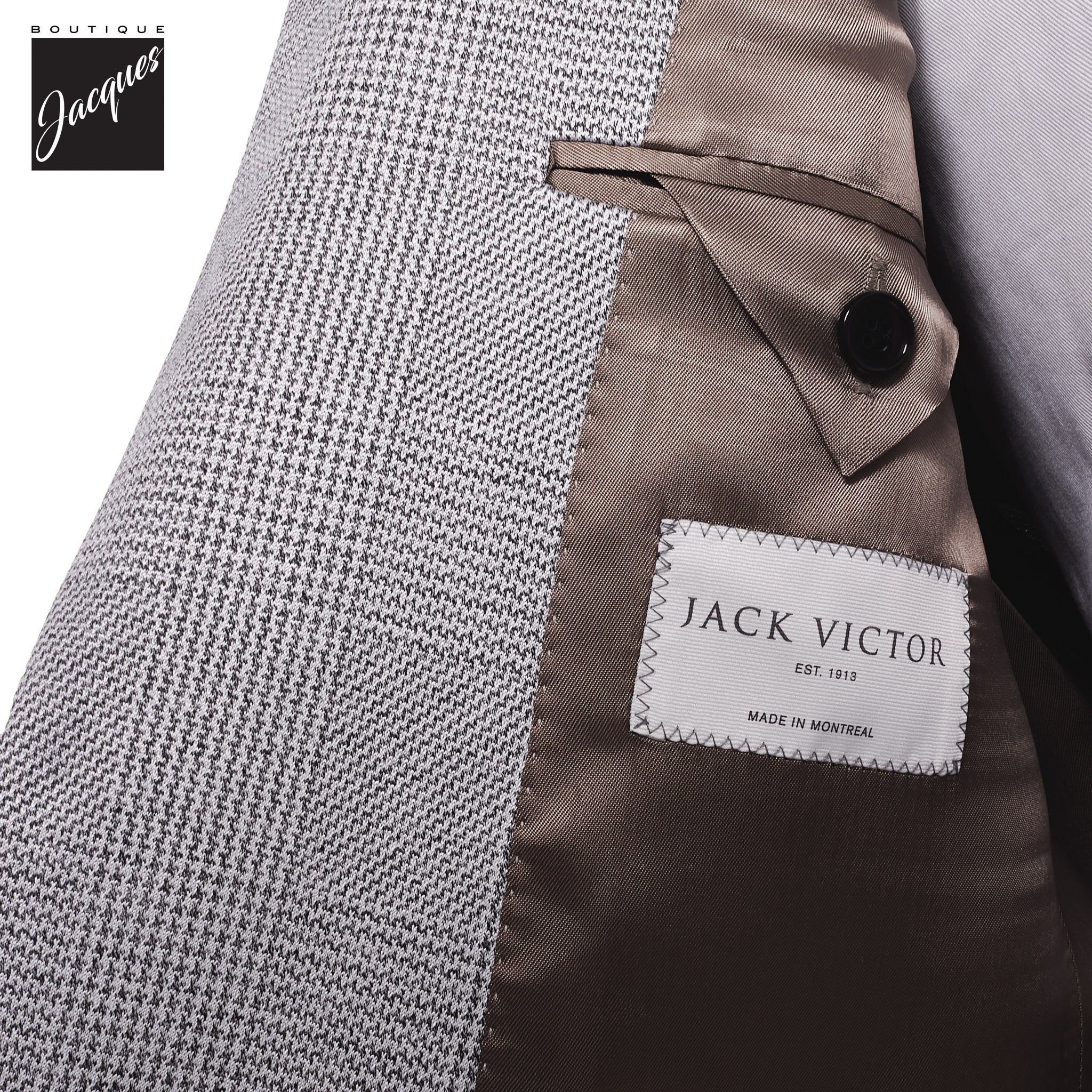 Gray Cotton Silk Knit Hampton Contemporary Fit Sport Jacket - Jack Victor - Image 4