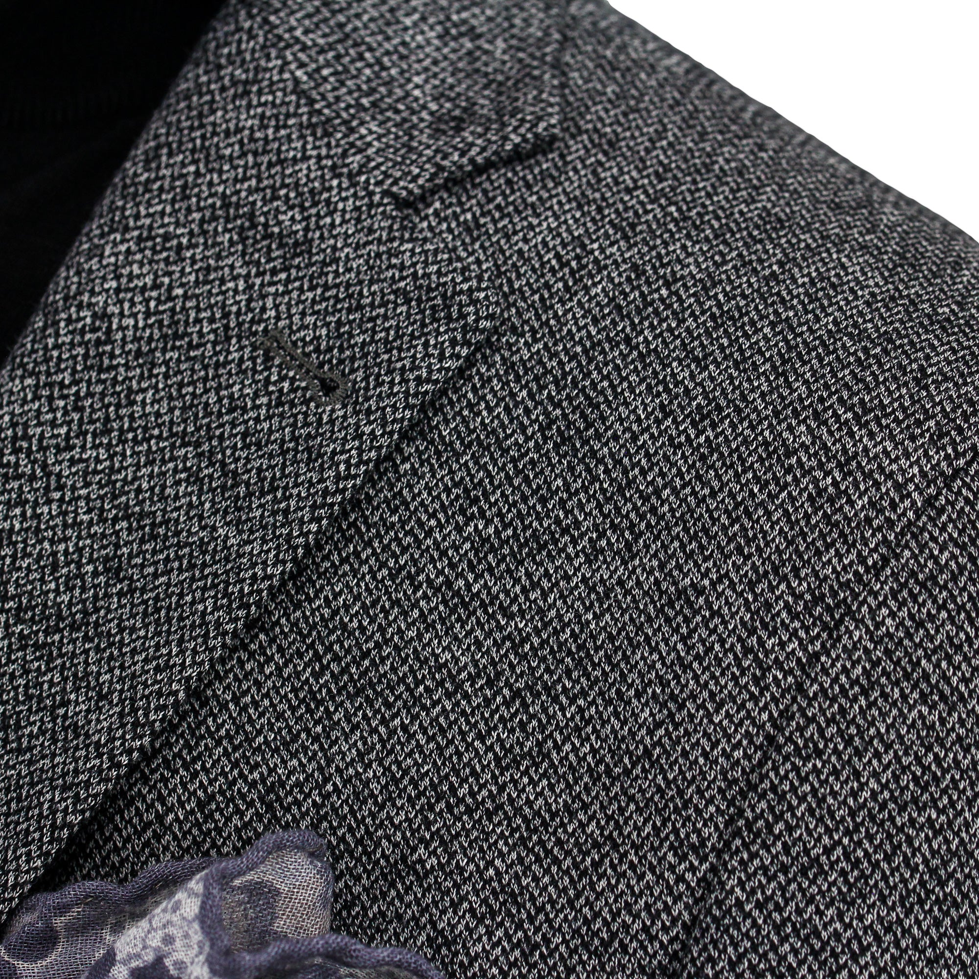 Gray Herringbone Hampton Contemporary Fit Cotton-Wool Knit Jacket - Jack Victor - Image 6