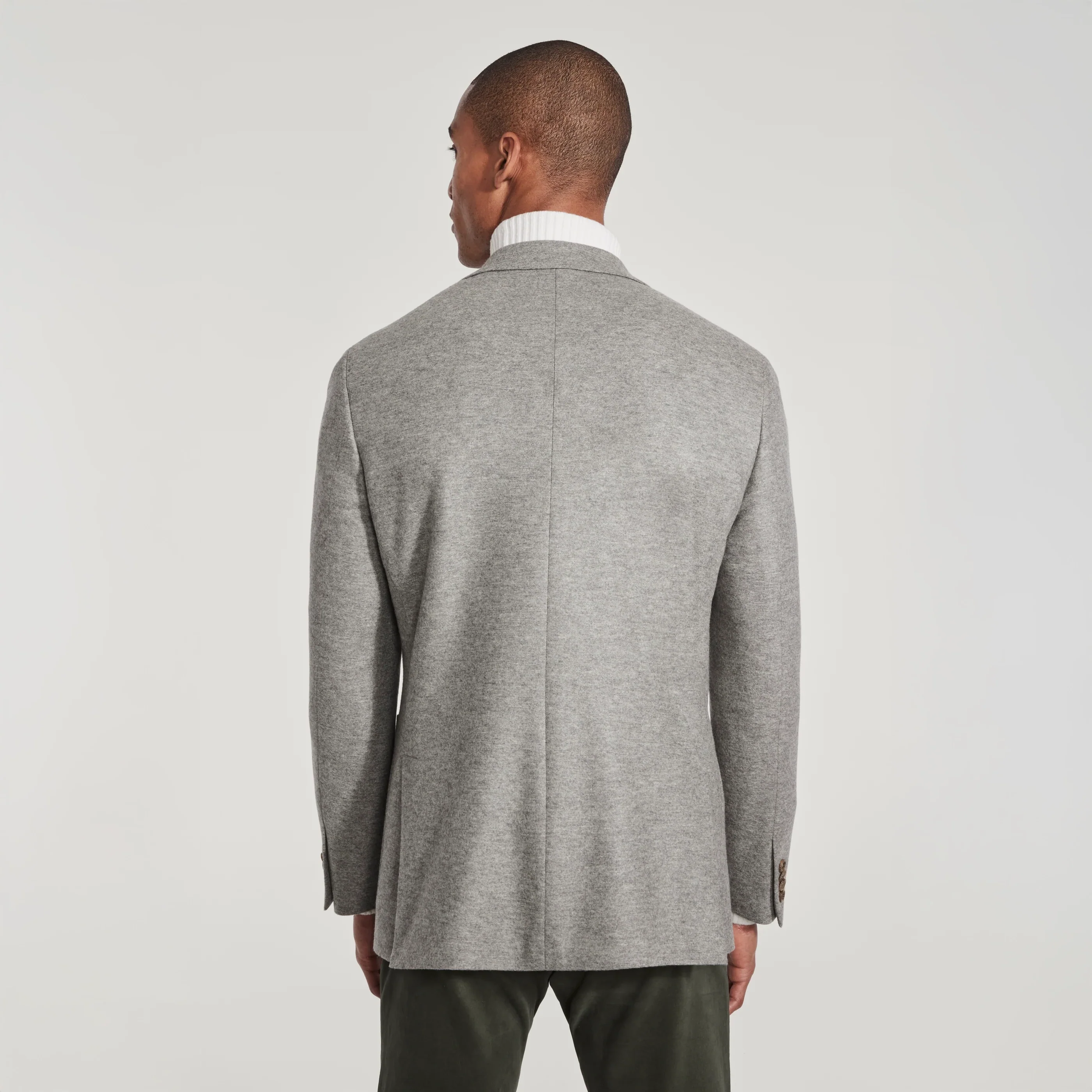 Gray Loro Piana Cashmere-Award Darwin Contemporary Knit Sport Jacket - Jack Victor - Image 3