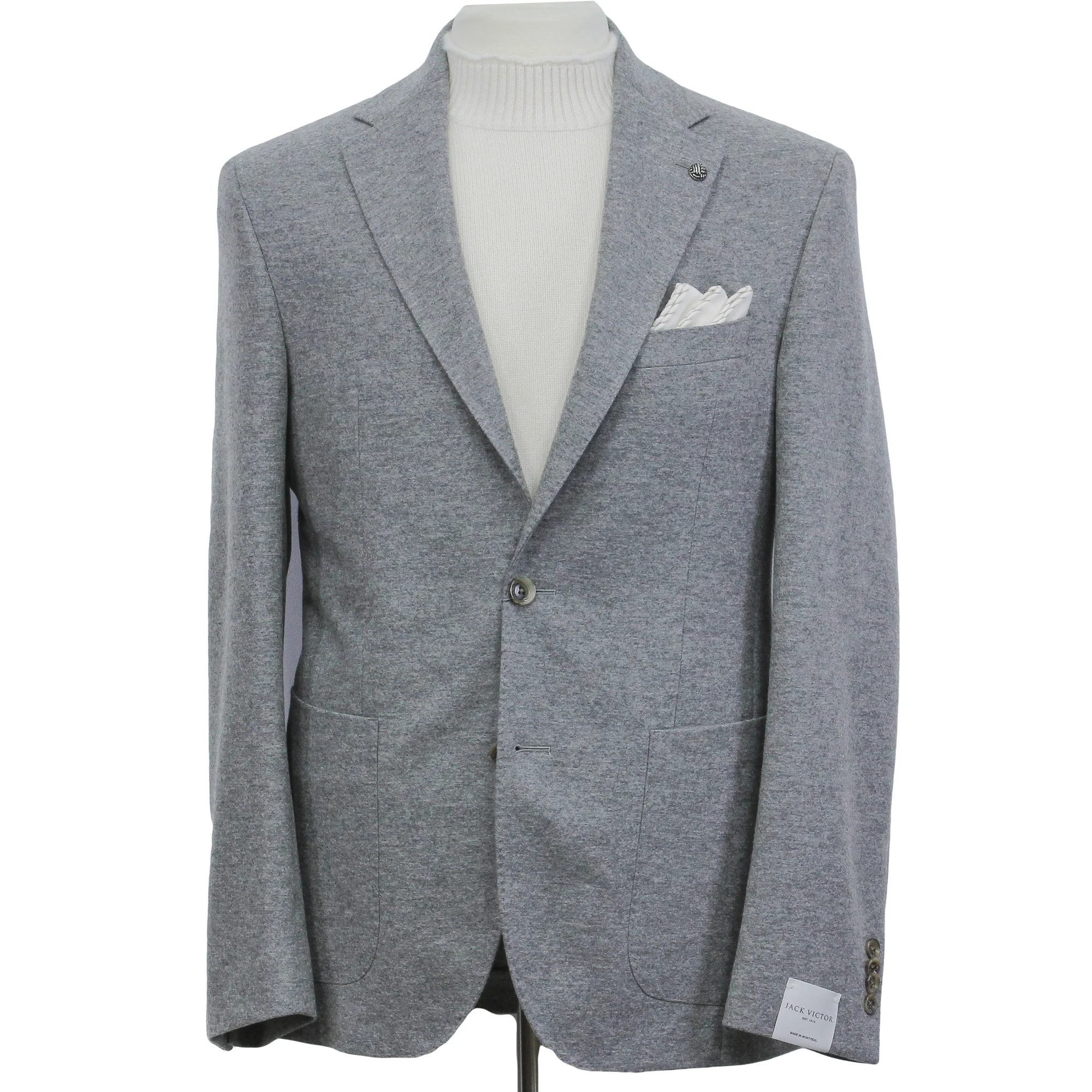 Gray Loro Piana Cashmere-Award Darwin Contemporary Knit Sport Jacket - Jack Victor - Image 5