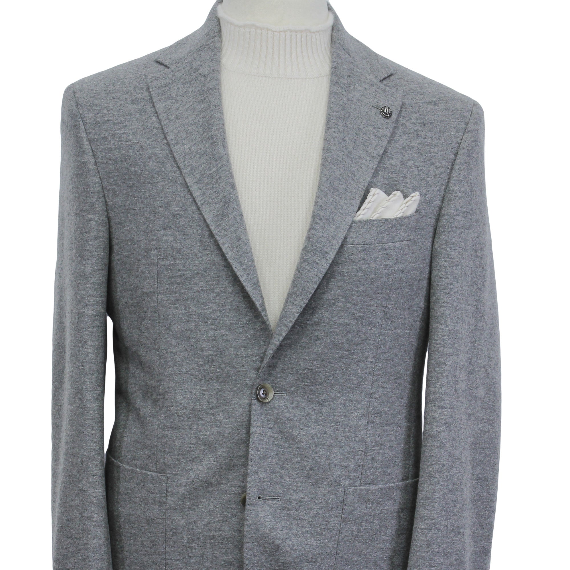 Gray Loro Piana Cashmere-Award Darwin Contemporary Knit Sport Jacket - Jack Victor - Image 7