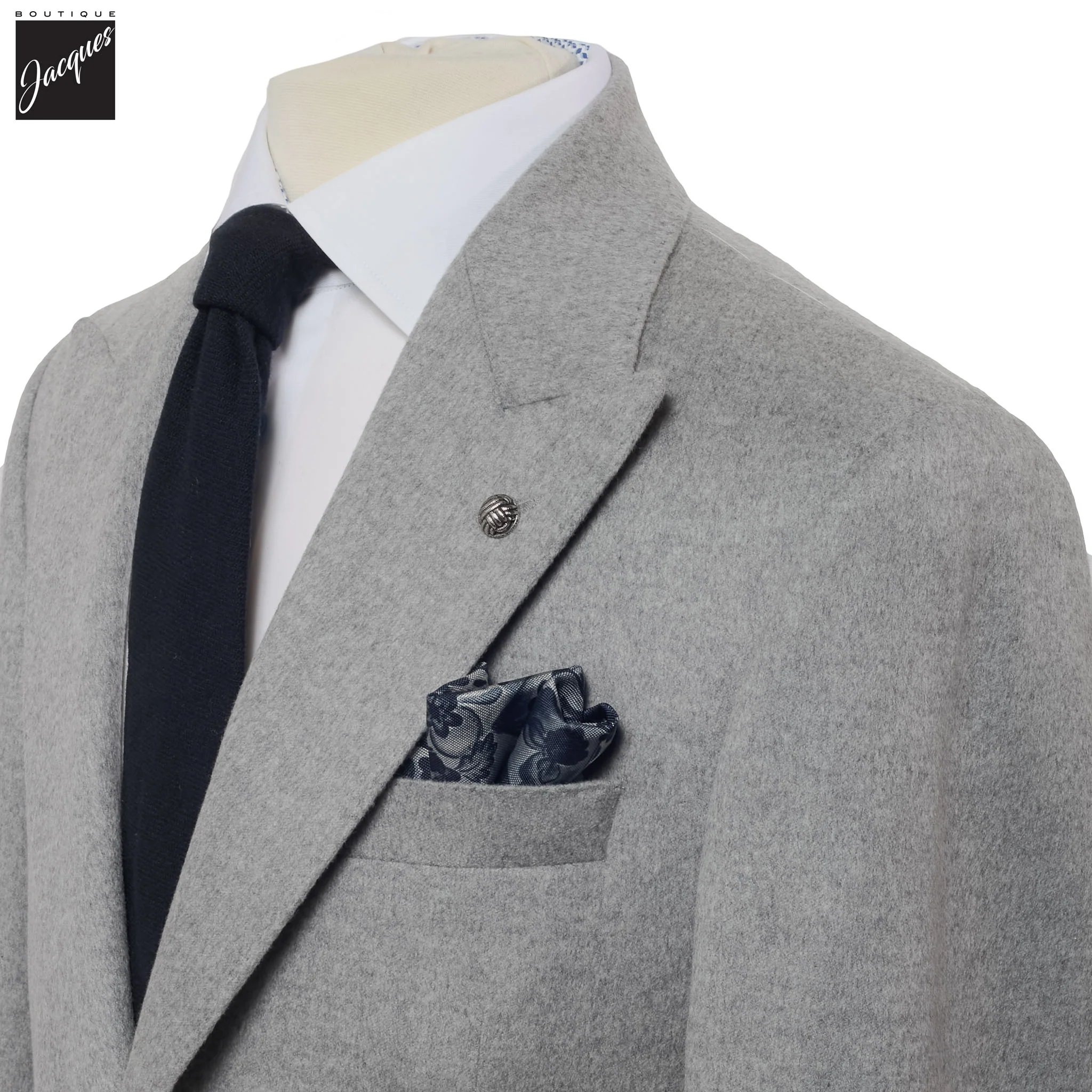 Gray Loro Piana Cashmere-Award Morgan Contemporary Fit Sport Jacket - Jack Victor 1913 - Image 2