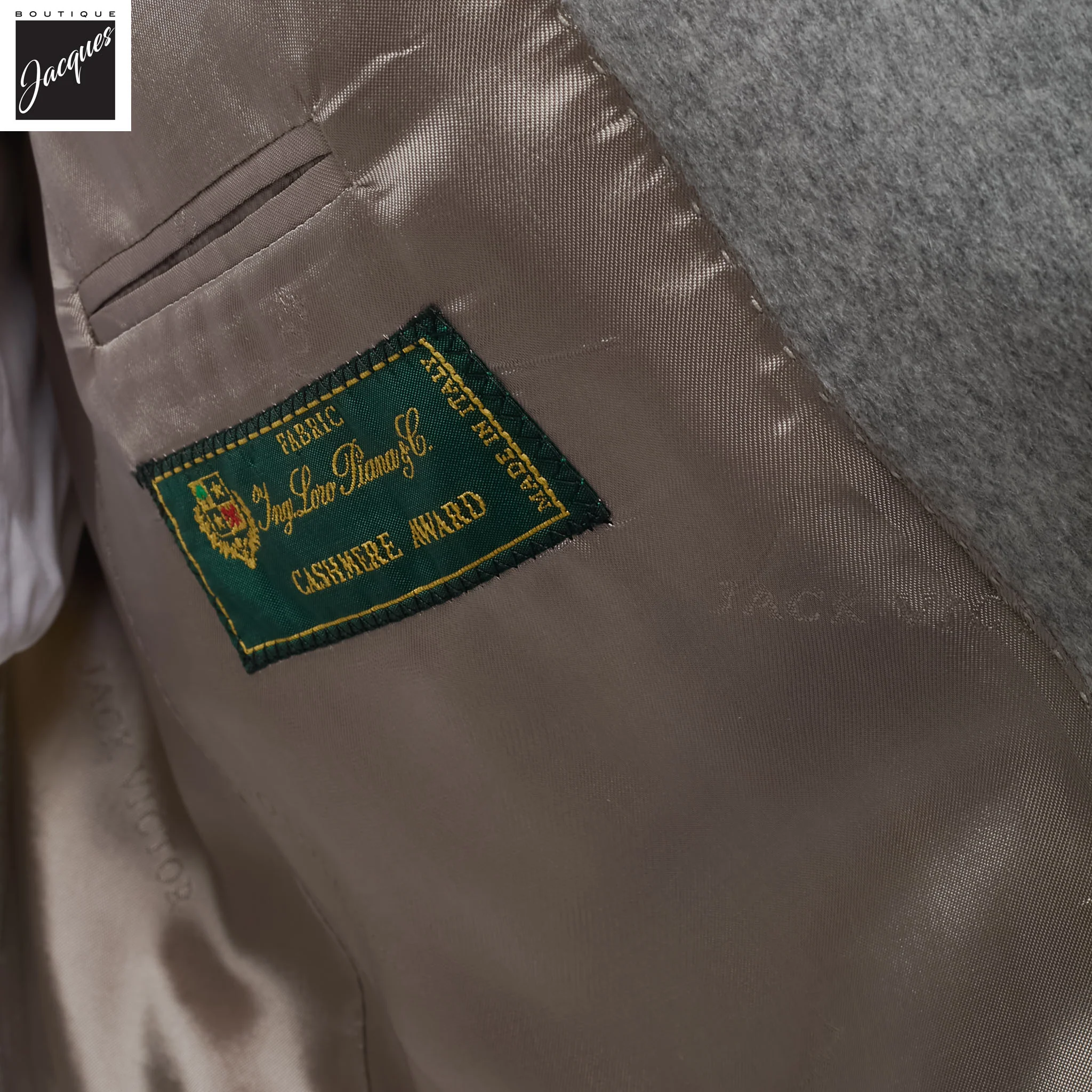 Gray Loro Piana Cashmere-Award Morgan Contemporary Fit Sport Jacket - Jack Victor 1913 - Image 3