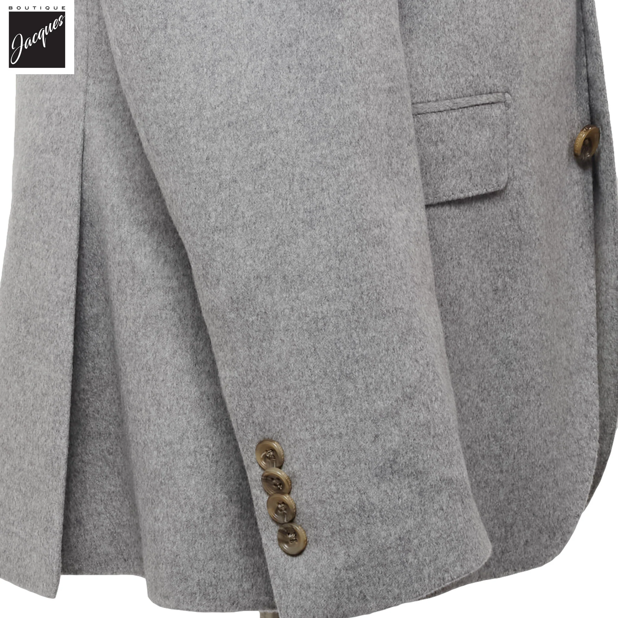 Gray Loro Piana Cashmere-Award Morgan Contemporary Fit Sport Jacket - Jack Victor 1913 - Image 4