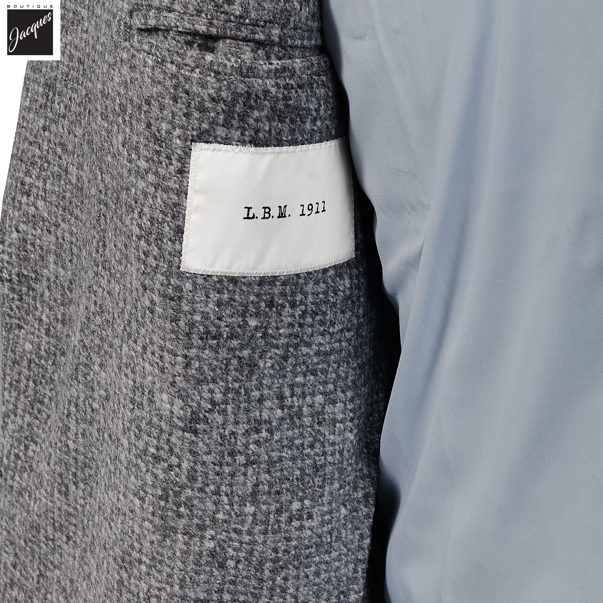 Gray Mélange Wool Jersey Unconstructed Contemporary Sport Jacket - L.B.M. 1911 - Image 10