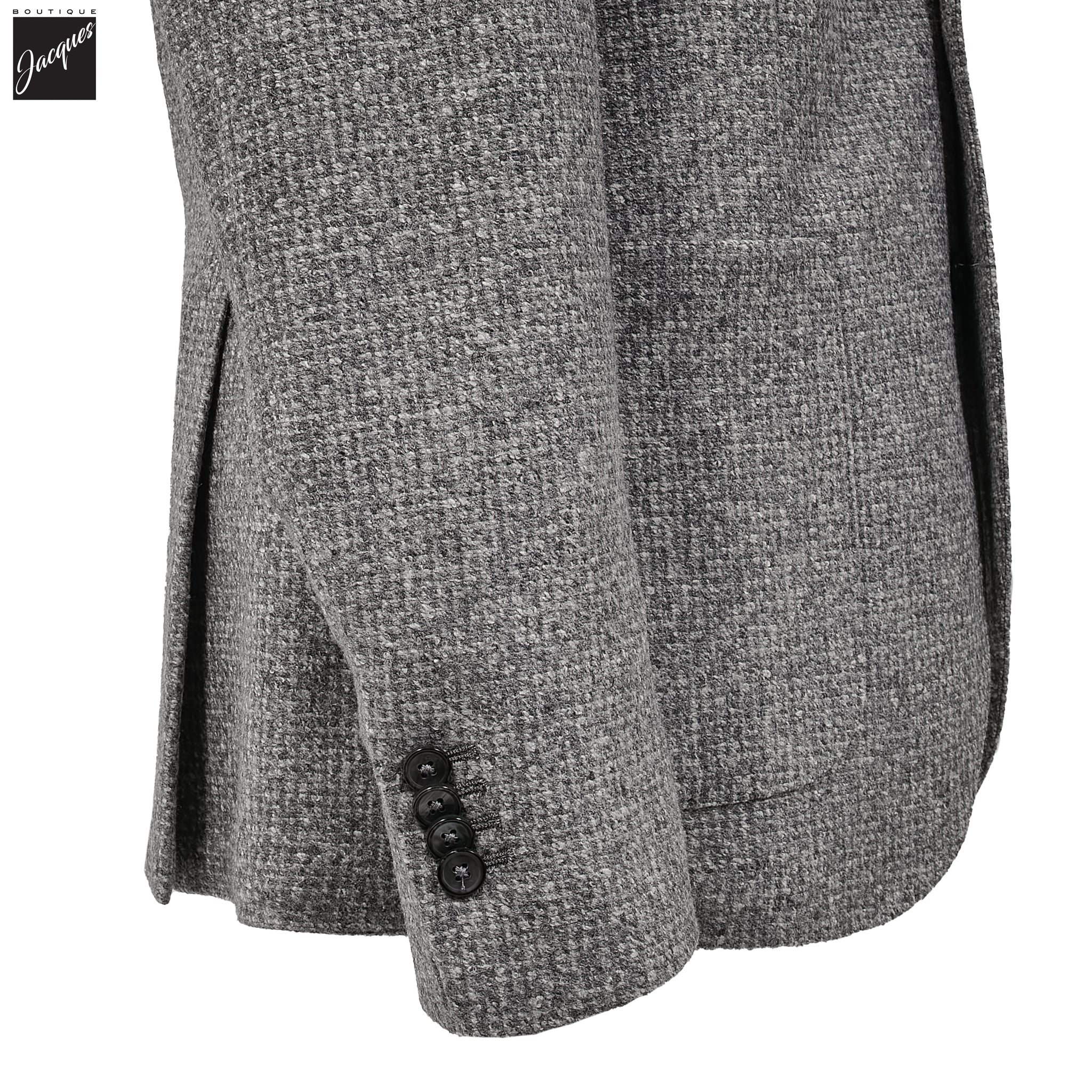 Gray Mélange Wool Jersey Unconstructed Contemporary Sport Jacket - L.B.M. 1911 - Image 8