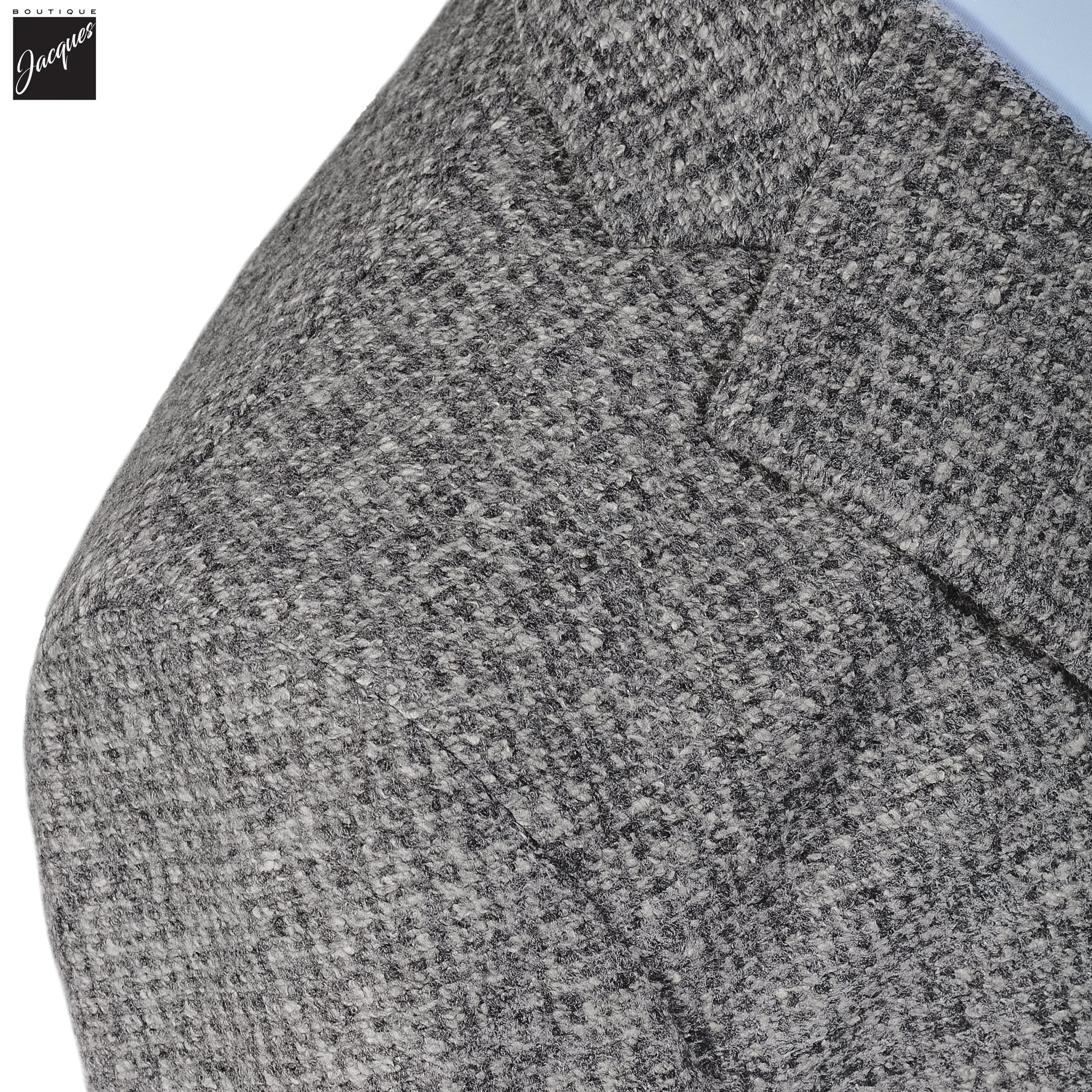 Gray Mélange Wool Jersey Unconstructed Contemporary Sport Jacket - L.B.M. 1911 - Image 9