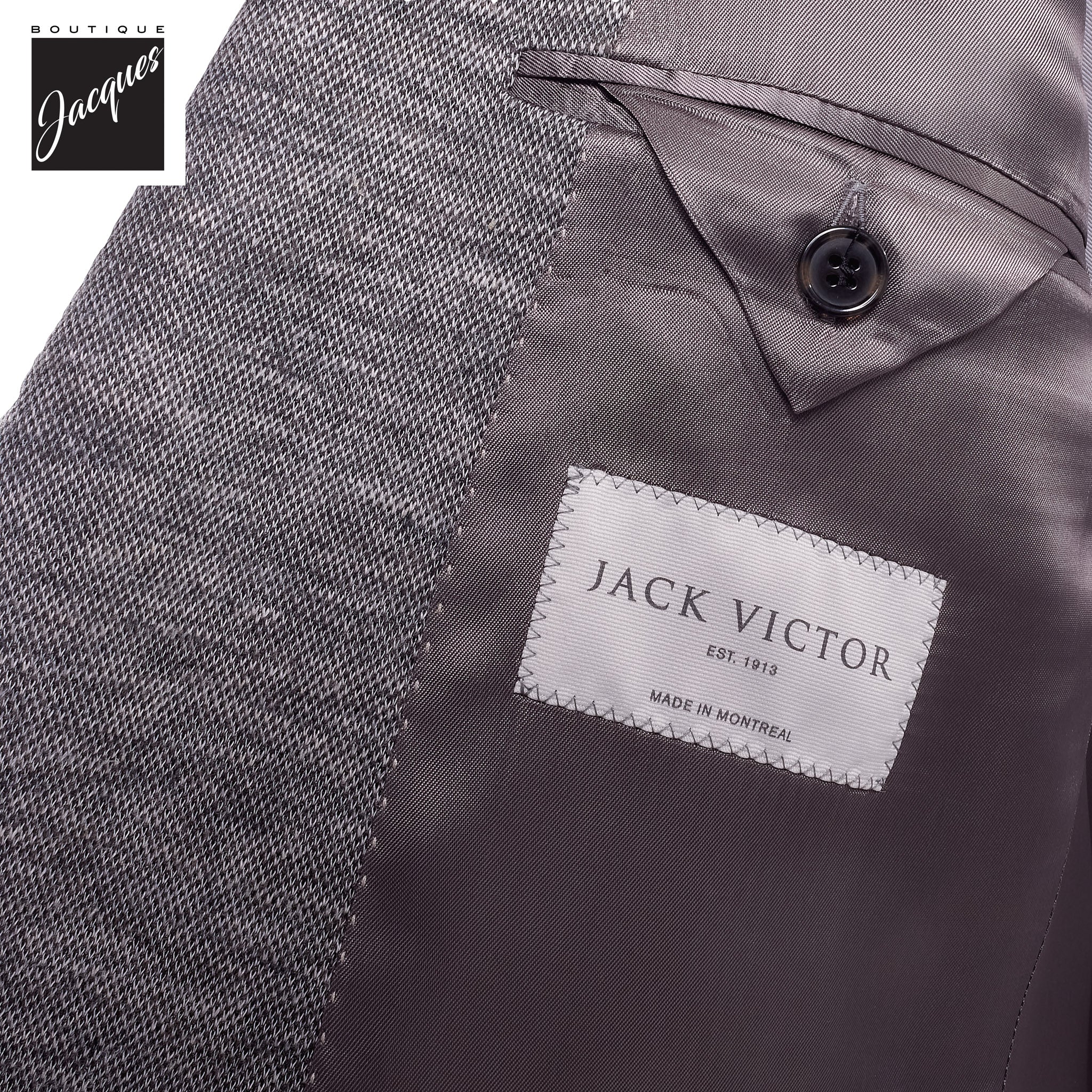 Gray Melange Wool/Silk/Linen Hartford Contemporary Fit Sport Jacket - Jack Victor - Image 4