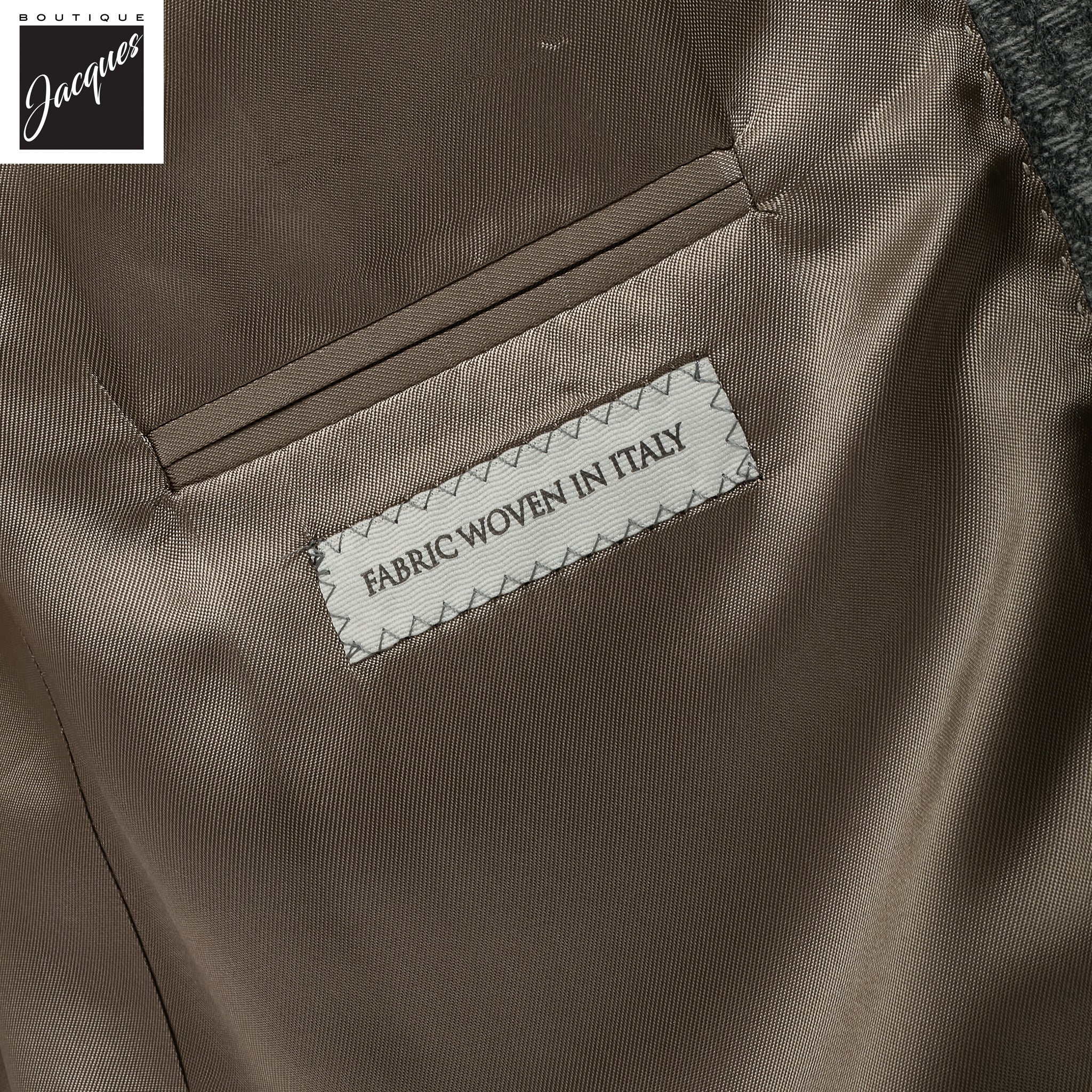 Gray Micro Check Wool-Cashmere Morton Contemporary Fit Sport Jacket - Jack Victor - Image 4