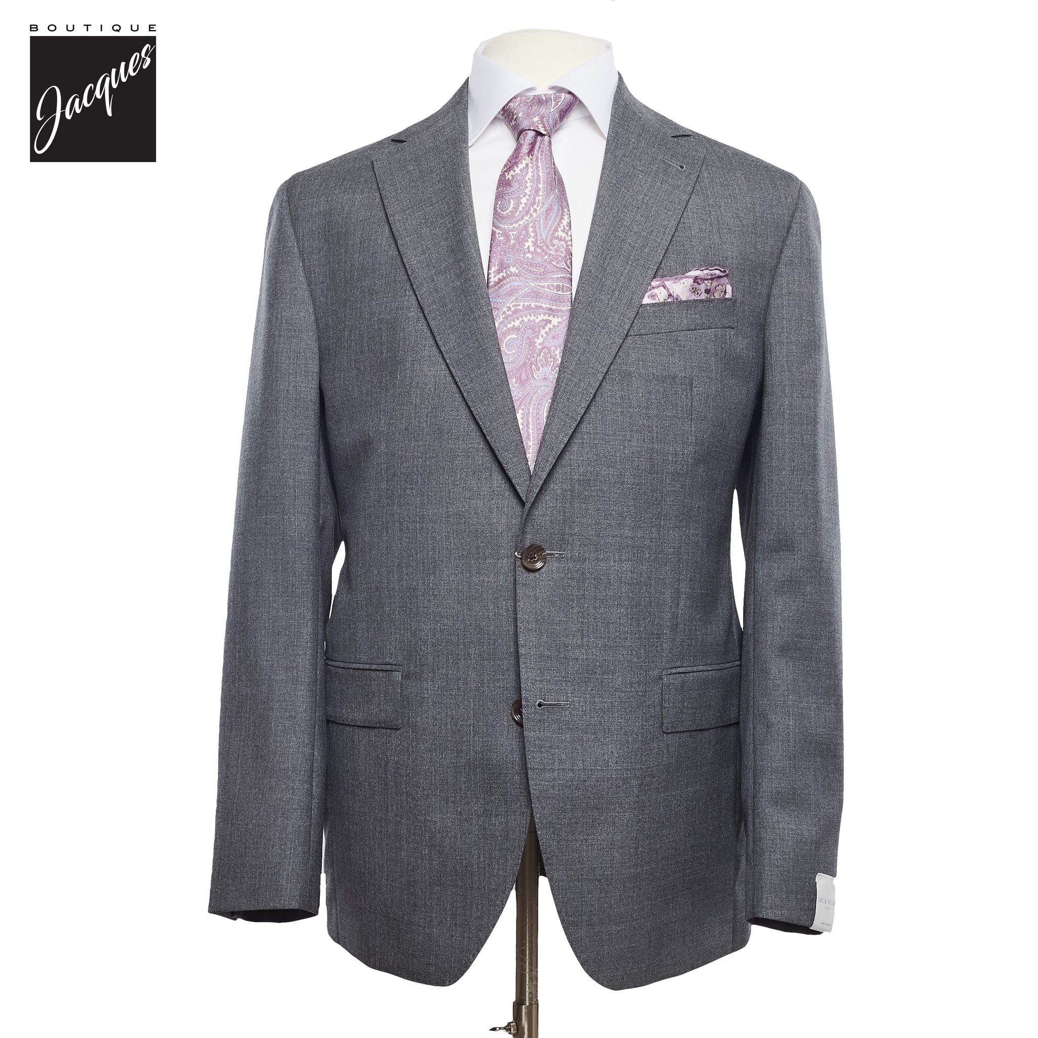 Gray Midland Contemporary Fit Unconstructed Suit - Jack Victor