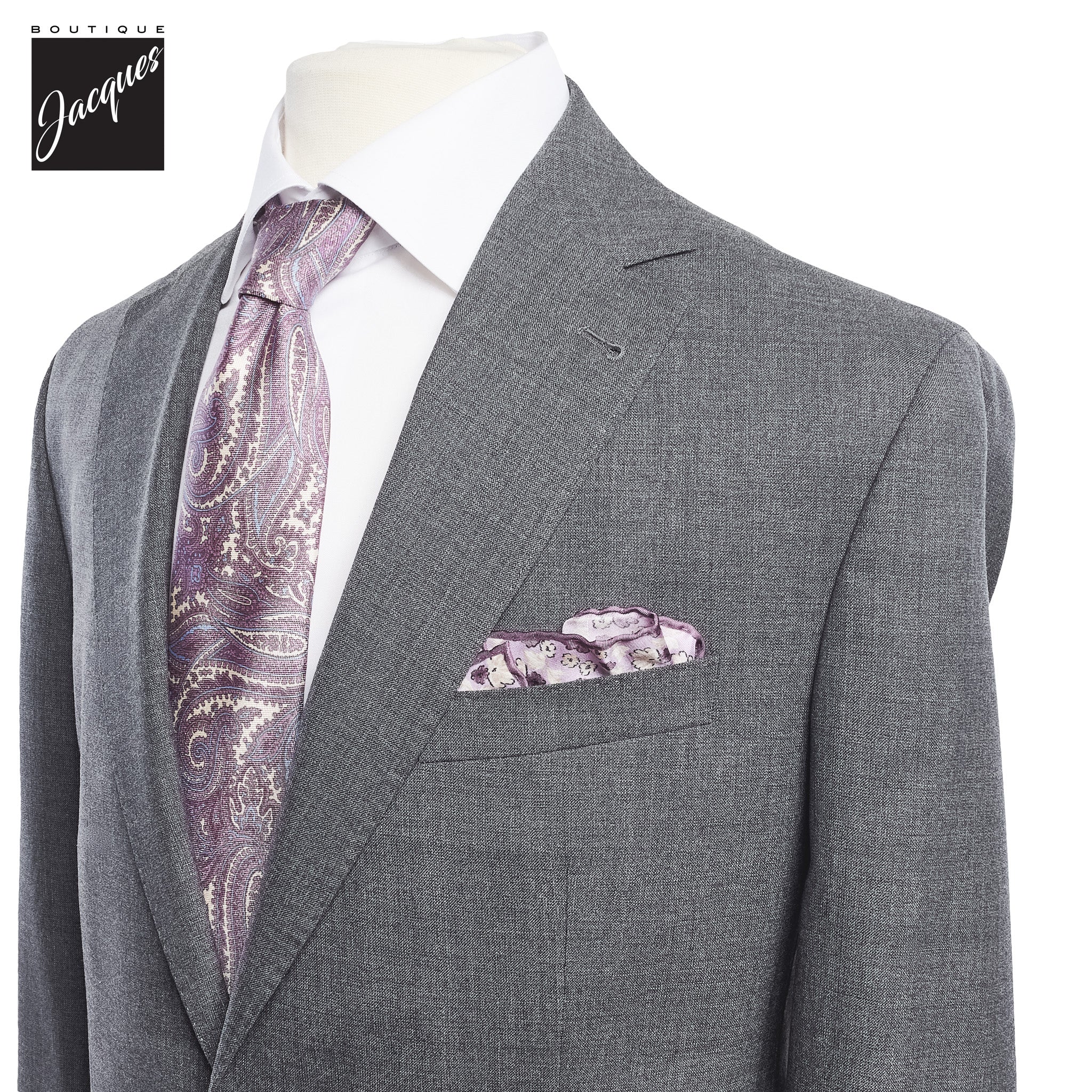 Gray Midland Contemporary Fit Unconstructed Suit - Jack Victor - Image 2