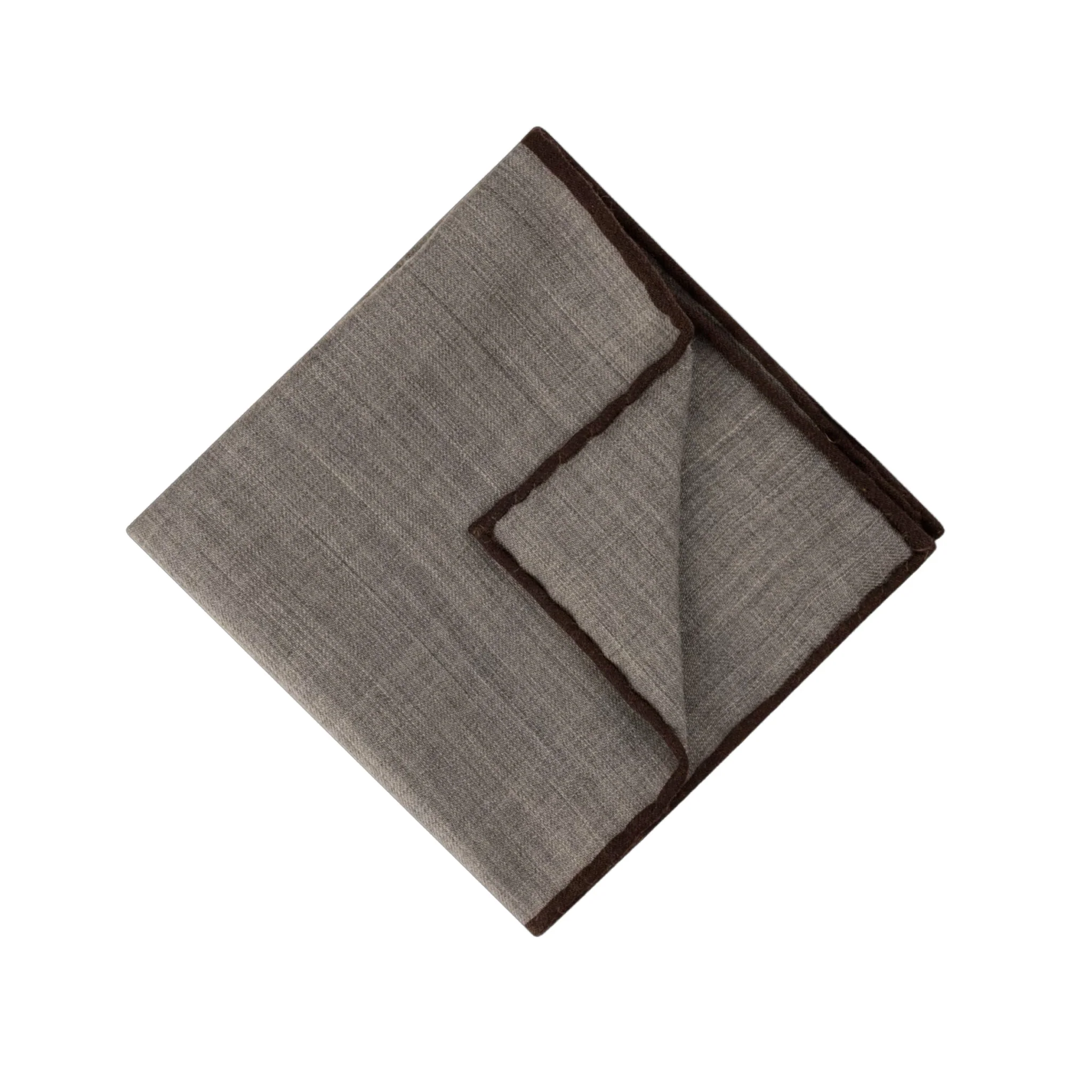 Gray & Brown Wool Hankie - Stenströms