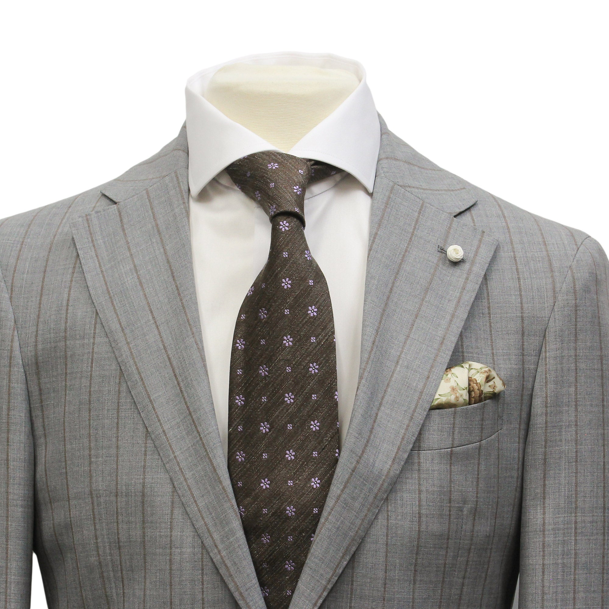 Gray Pin-Stripe Luigi Bianchi Mantova Suit - Image 10