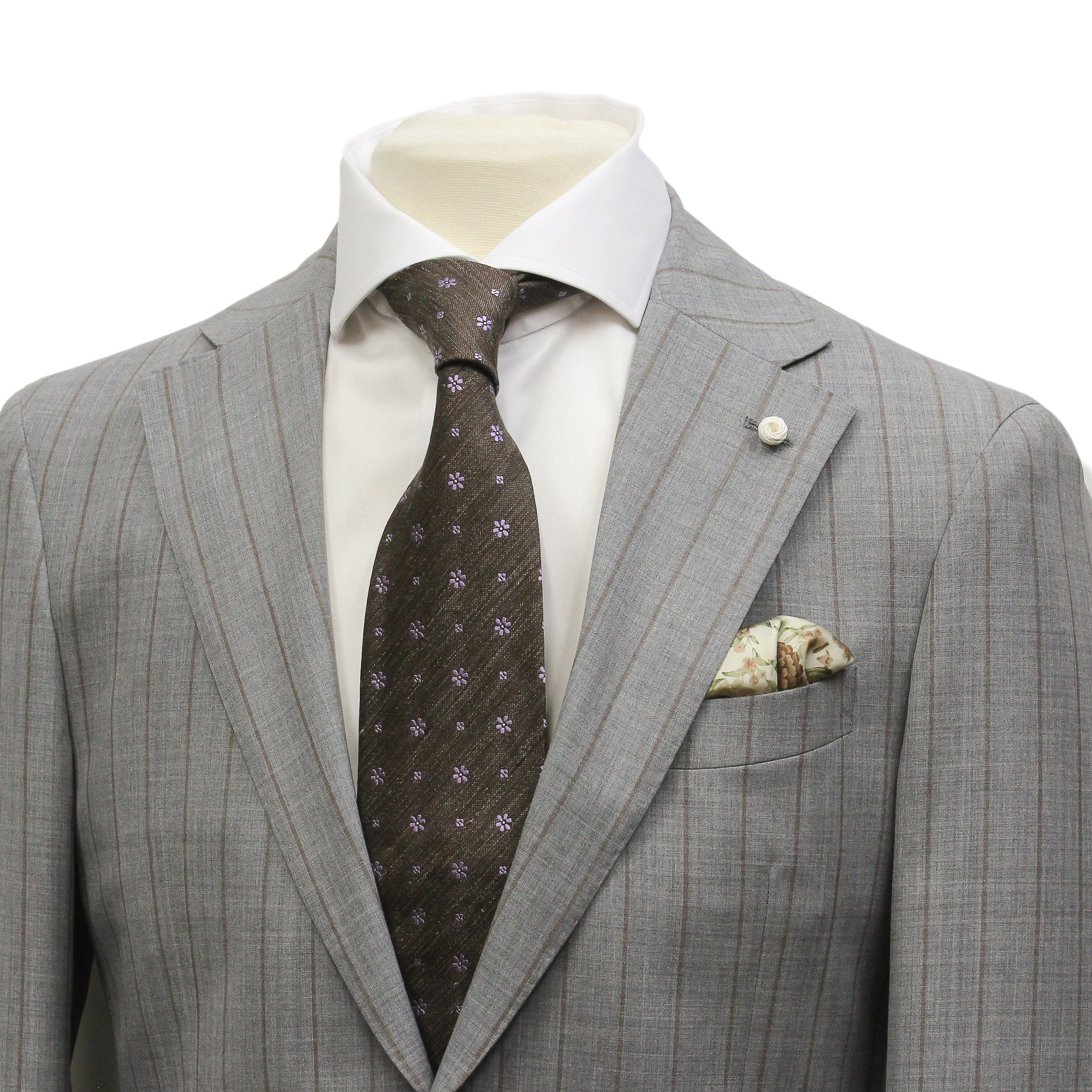 Gray Pin-Stripe Luigi Bianchi Mantova Suit - Image 11