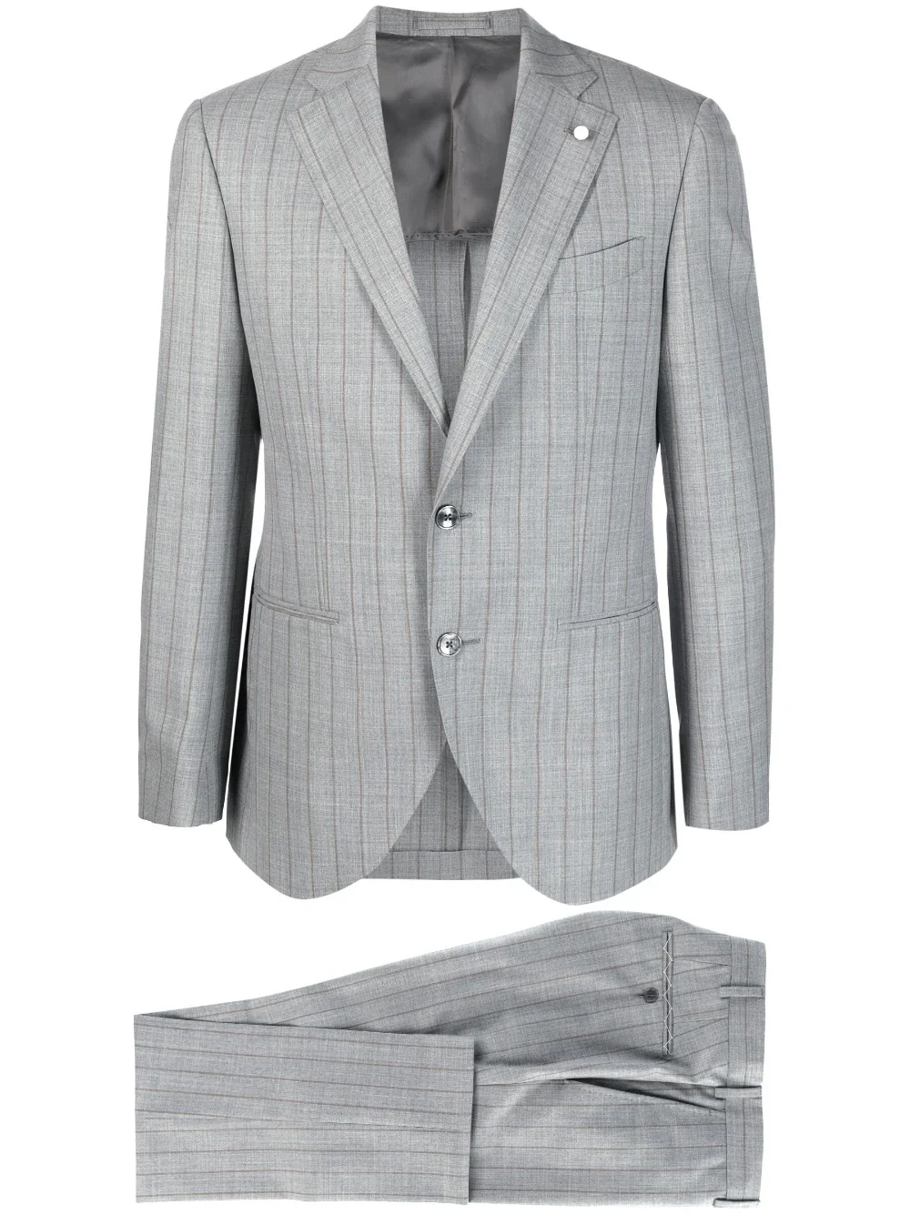 Gray Pin-Stripe Luigi Bianchi Mantova Suit - Image 8