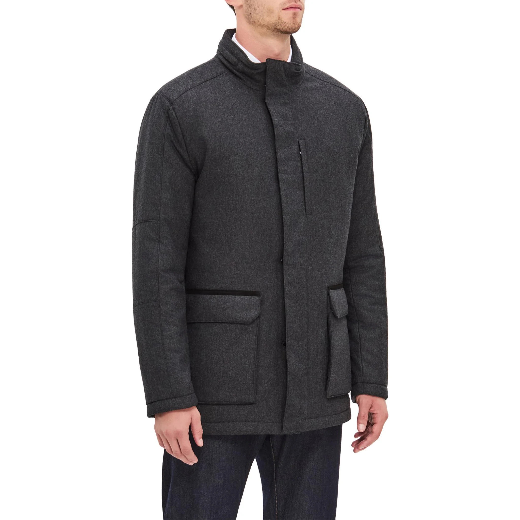 Gray Technical Cashmere Car Coat - Corneliani - Image 12