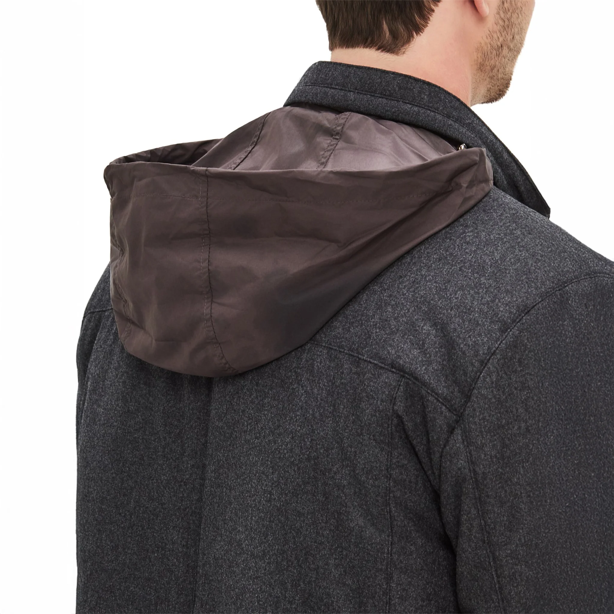 Gray Technical Cashmere Car Coat - Corneliani - Image 13
