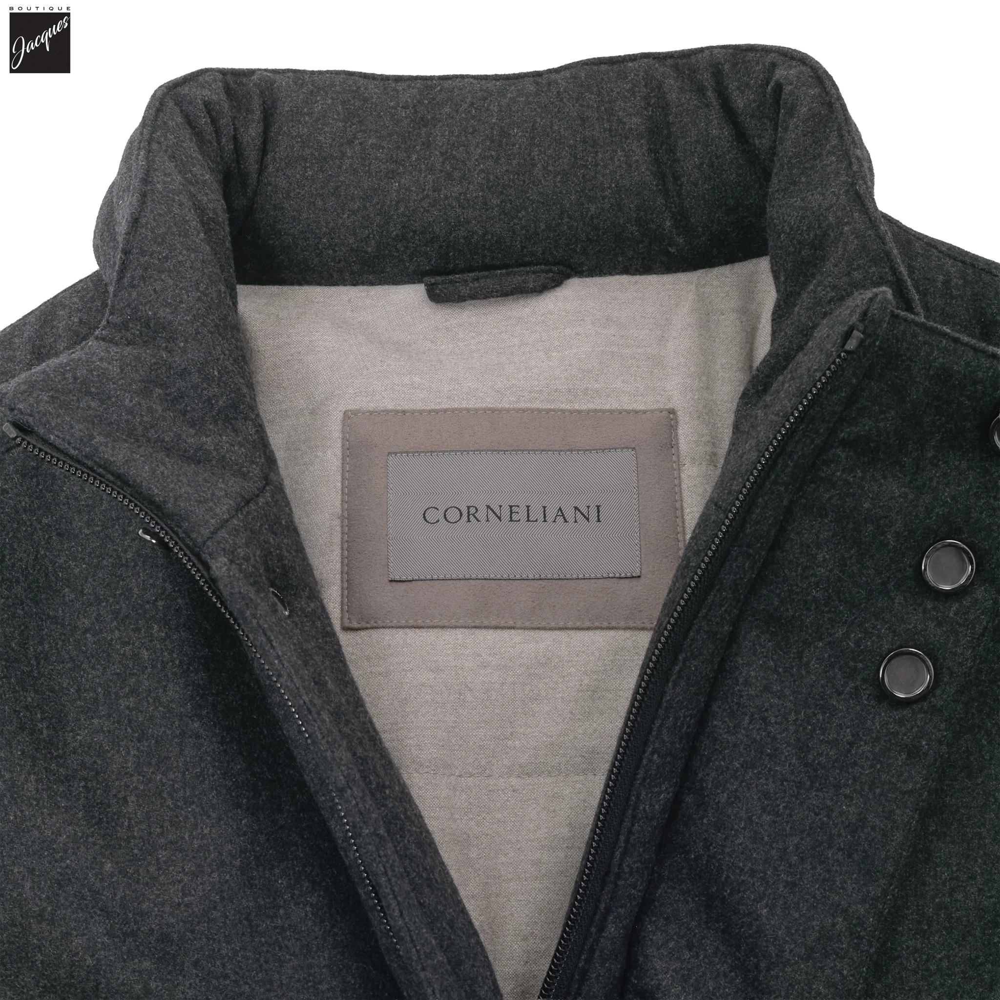 Gray Technical Cashmere Car Coat - Corneliani - Image 9