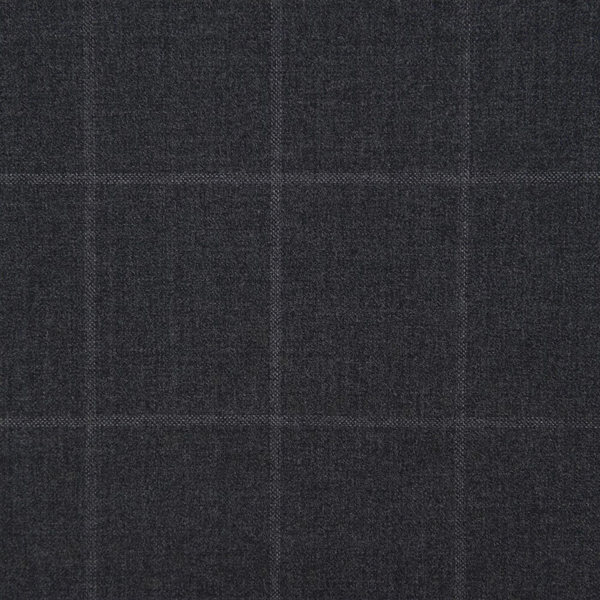 Gray Windowpane Wool Mantua Slim Fit Suit Peak Lapel - Luigi Bianchi - Image 3