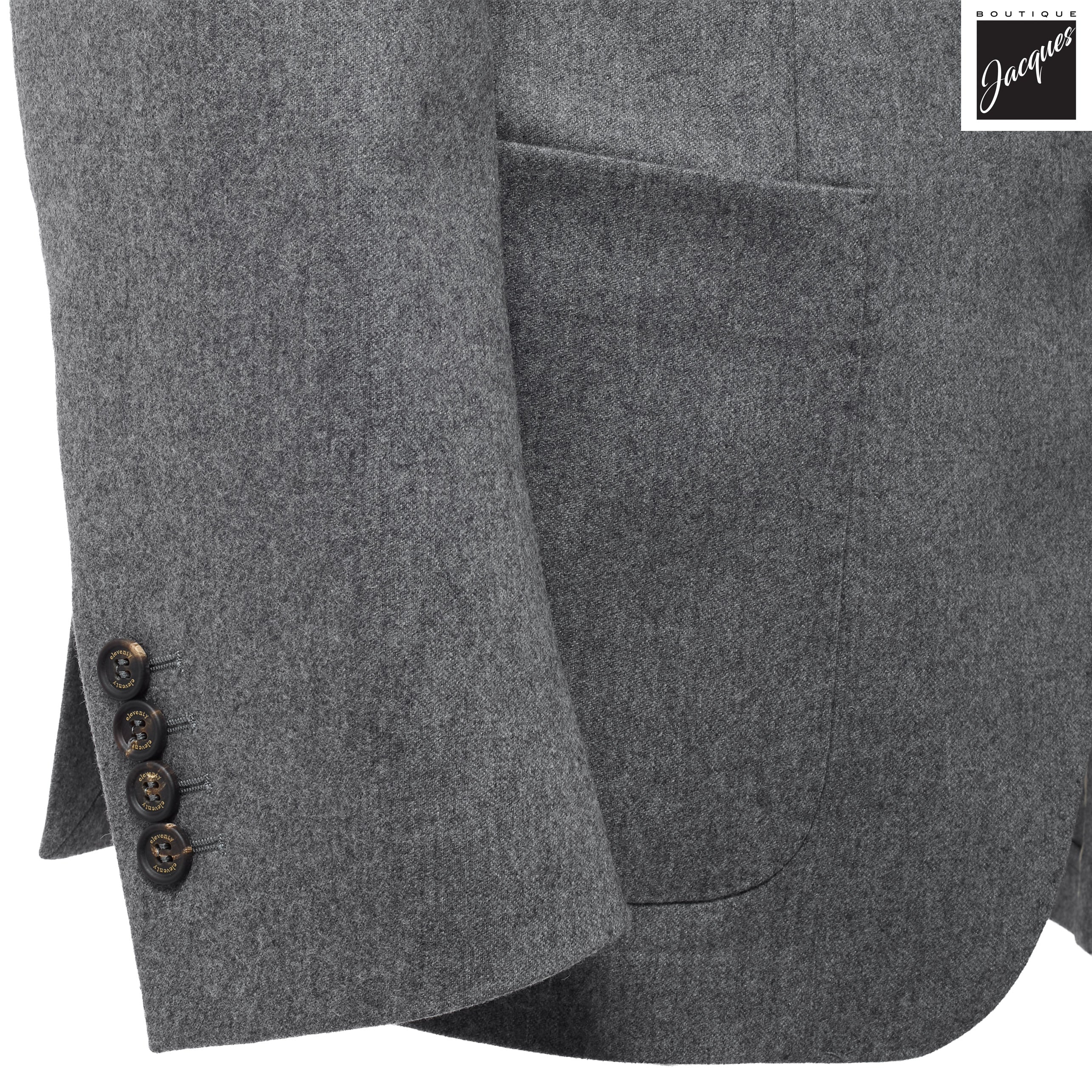 Gray Wool-Cashmere Stretch Contemporary Sport Jacket - ELEVENTY - Image 3